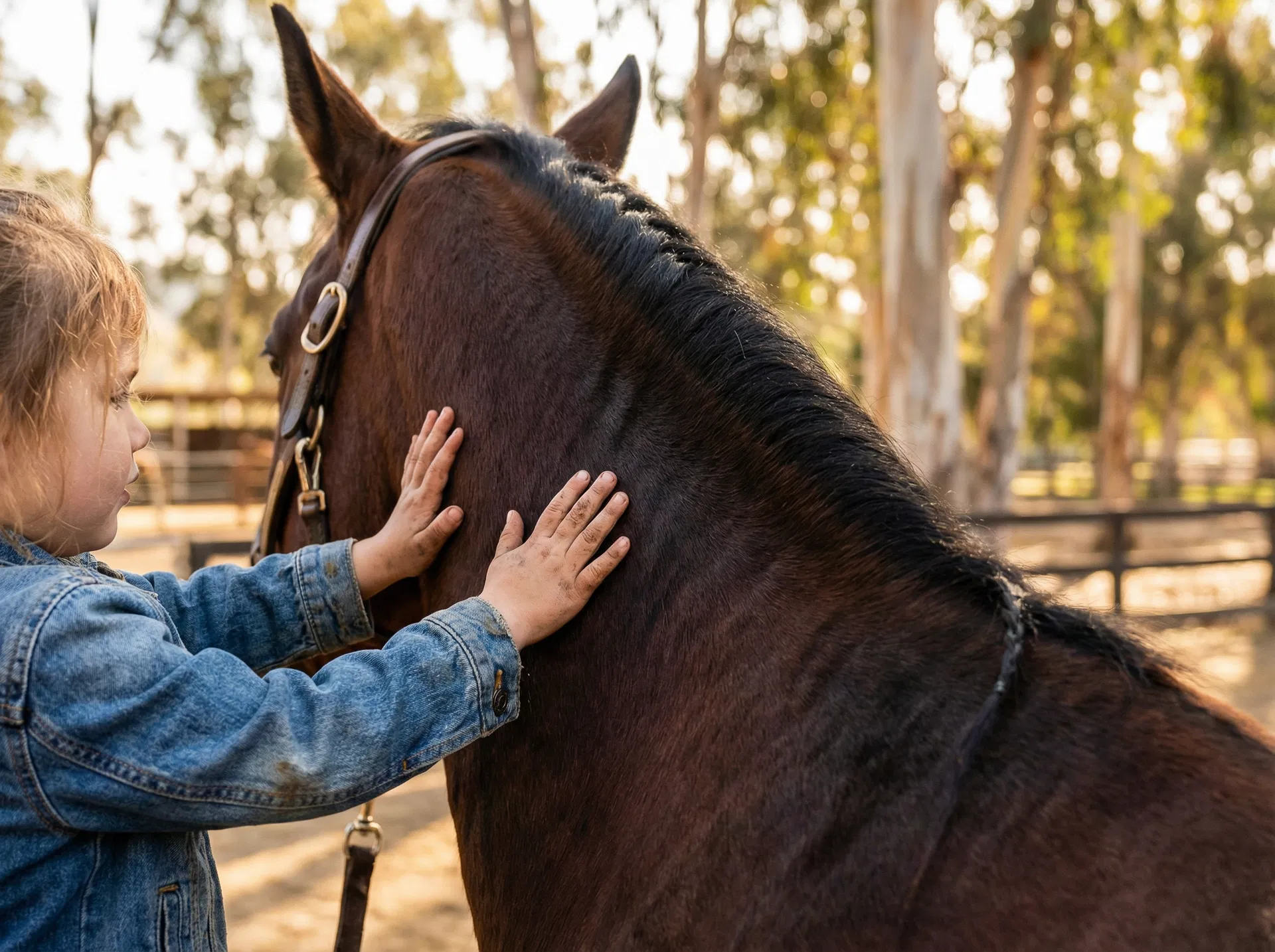 Instructor and student at Hussar Stables