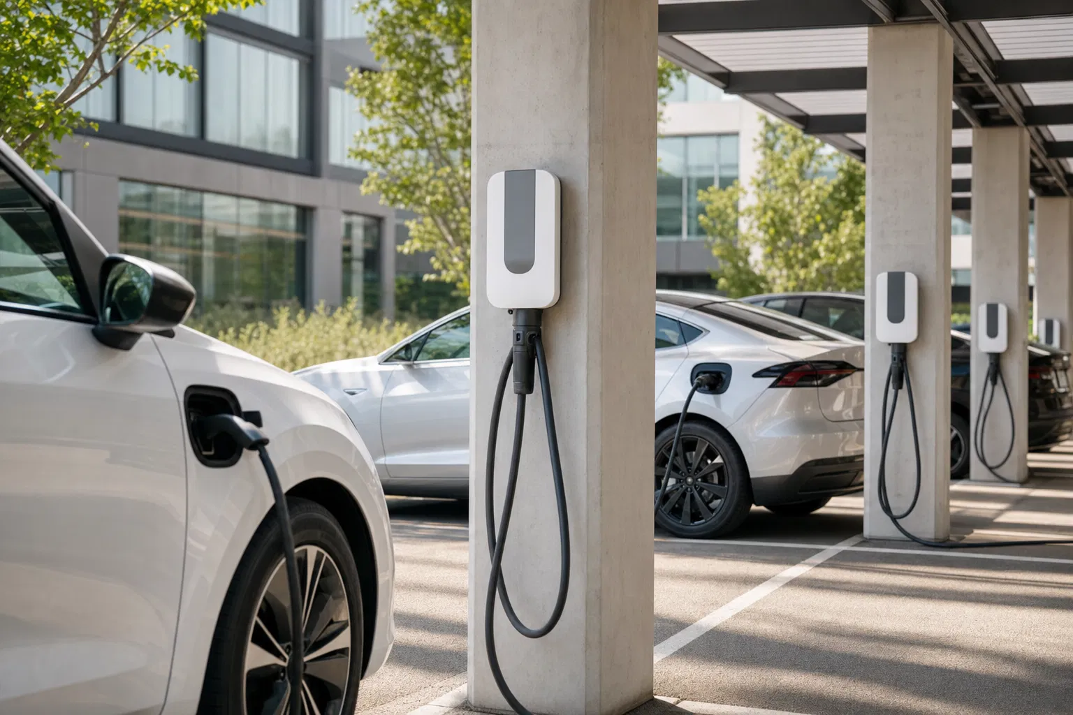 Commercial EV charging station