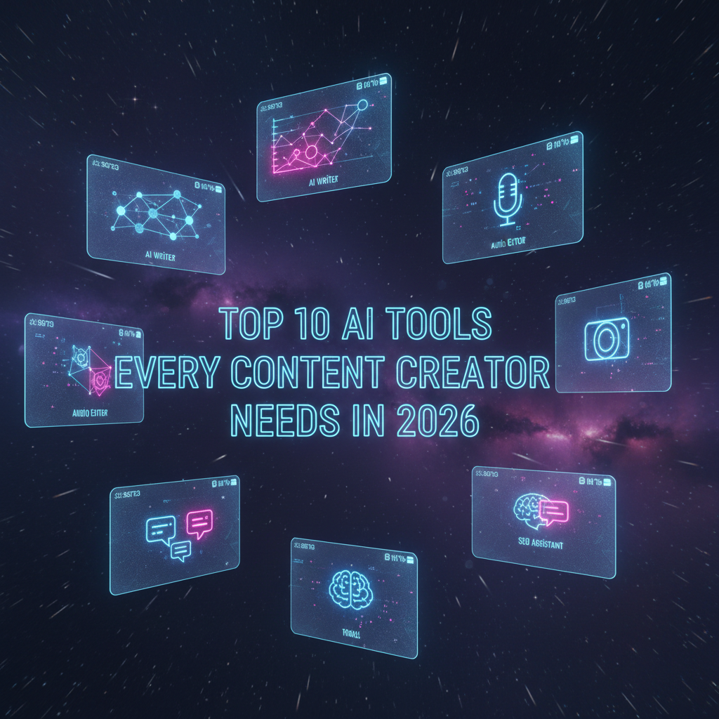 Top 10 AI Tools Every Content Creator Needs in 2026