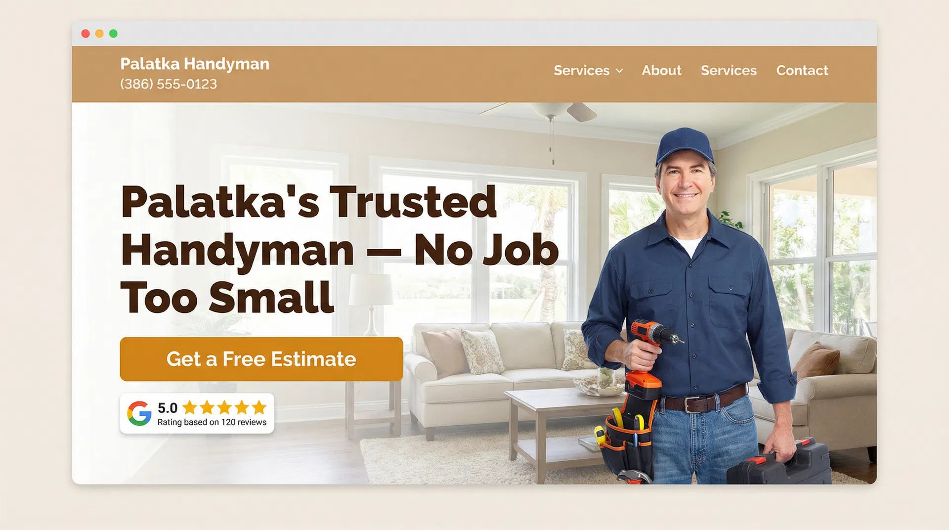 General Contractor website design for Palatka FL contractors