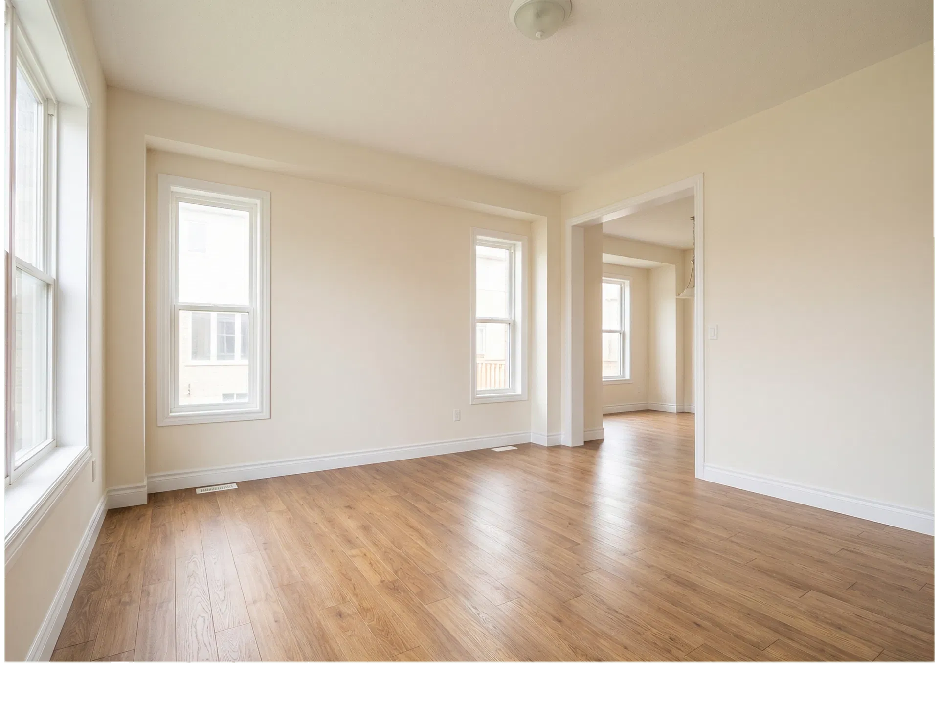 Before virtual staging: empty living room