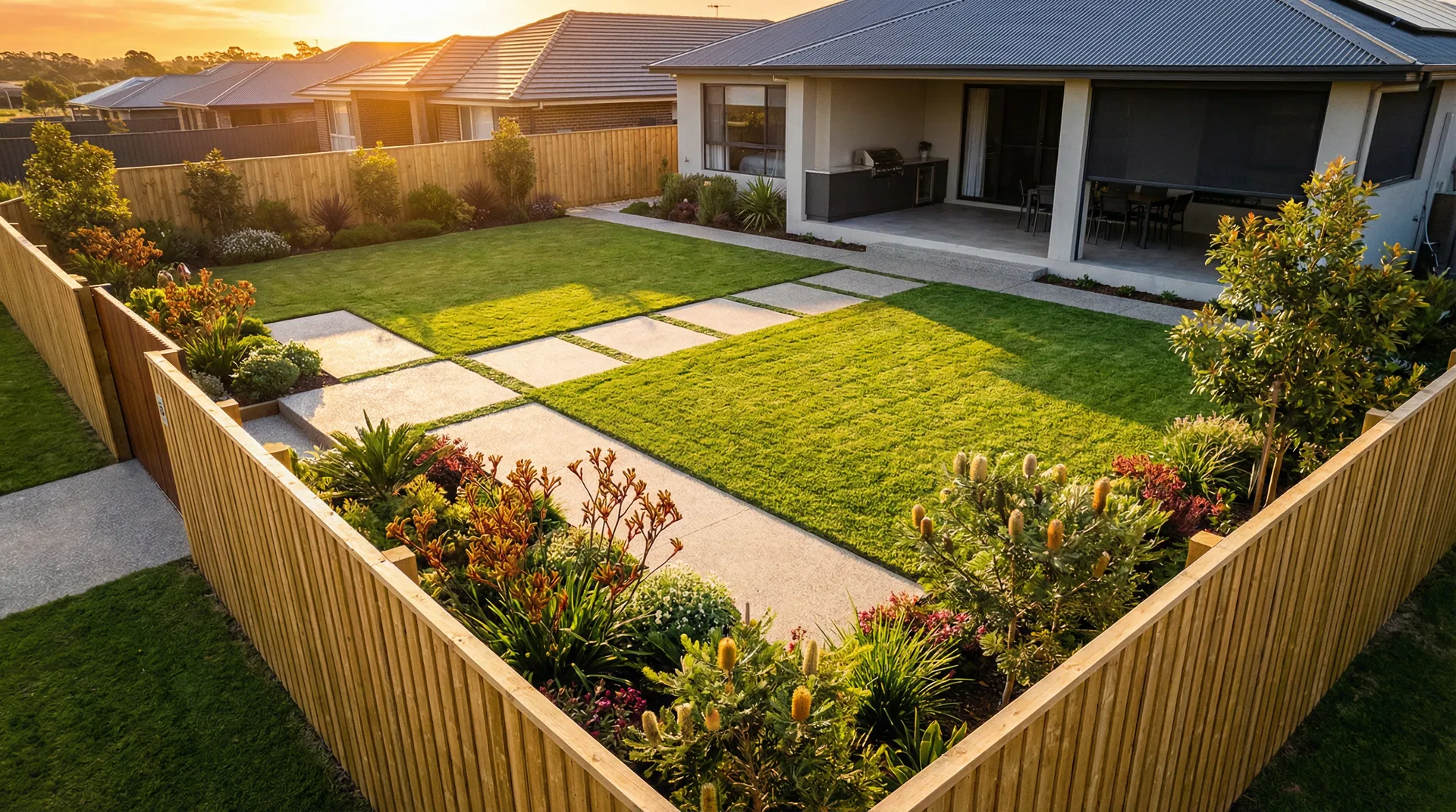 Professional landscaping and concreting work by JK Landscaping & Construction Geelong