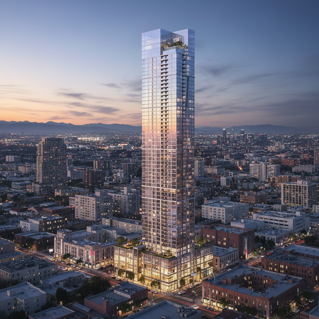 New Construction - High-Rise Residential — 1230 S Olive St, Los Angeles, CA 90015