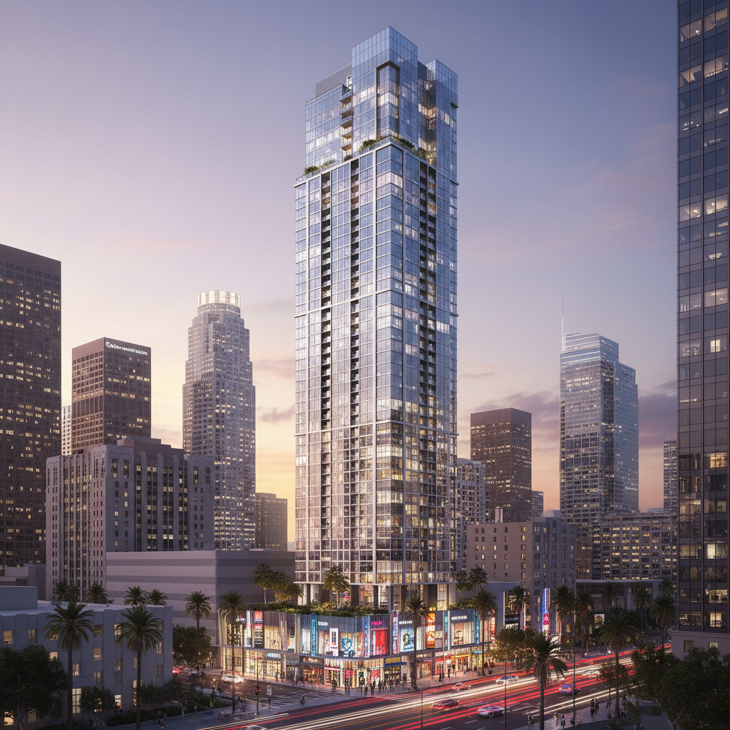 New Construction - Mixed-Use High-Rise — 1230 S Flower St, Los Angeles, CA 90015