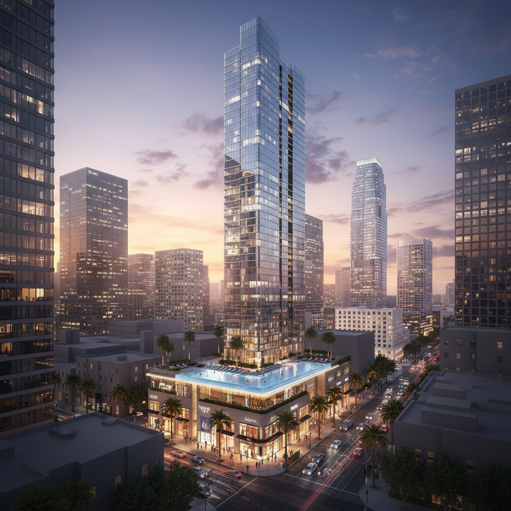 New Construction - Mixed-Use High-Rise — 1230 S Flower St, Los Angeles, CA 90015