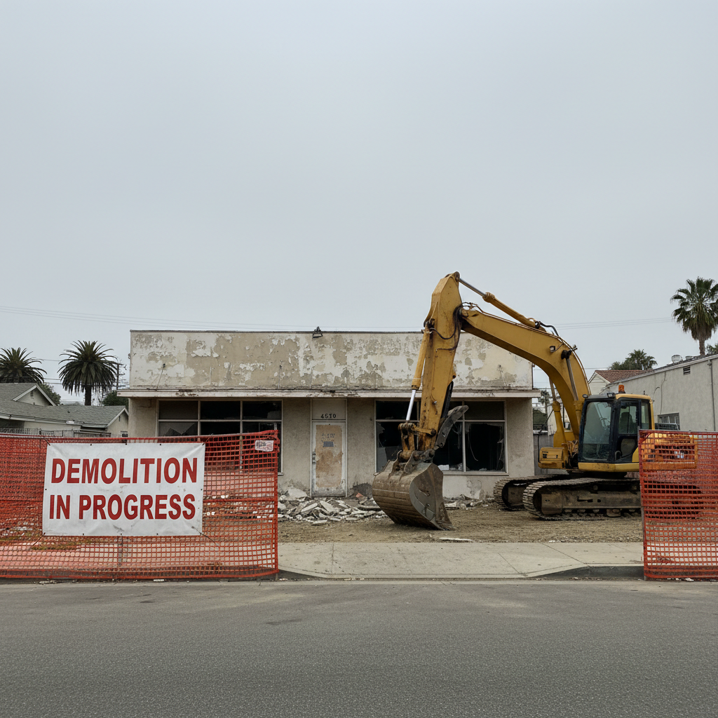 Demolition - Commercial — 1400 N Vermont Ave, Los Angeles, CA 90027