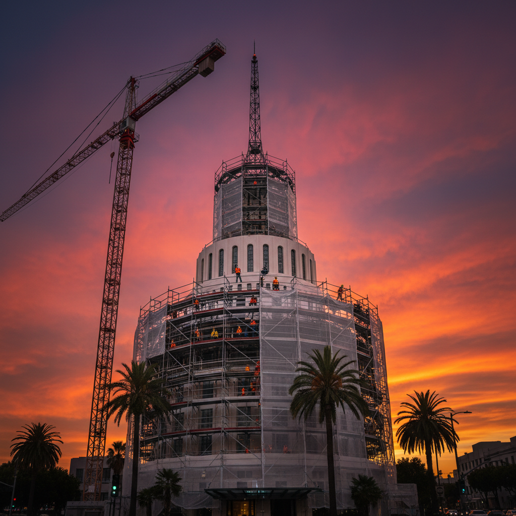 Historic Capitol Records Building Undergoes Major Seismic Retrofit and Interior Renovation