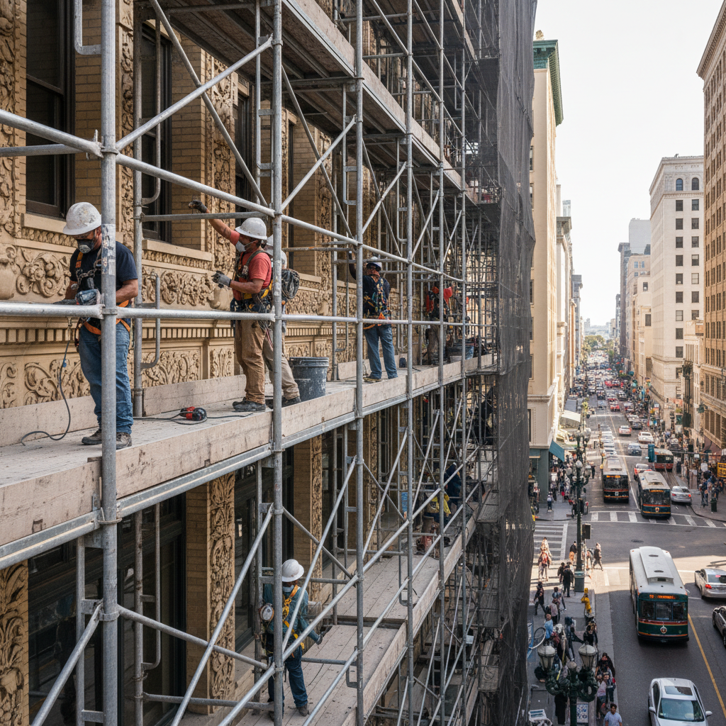 Facade Restoration — 600 S Spring St, Los Angeles, CA 90014