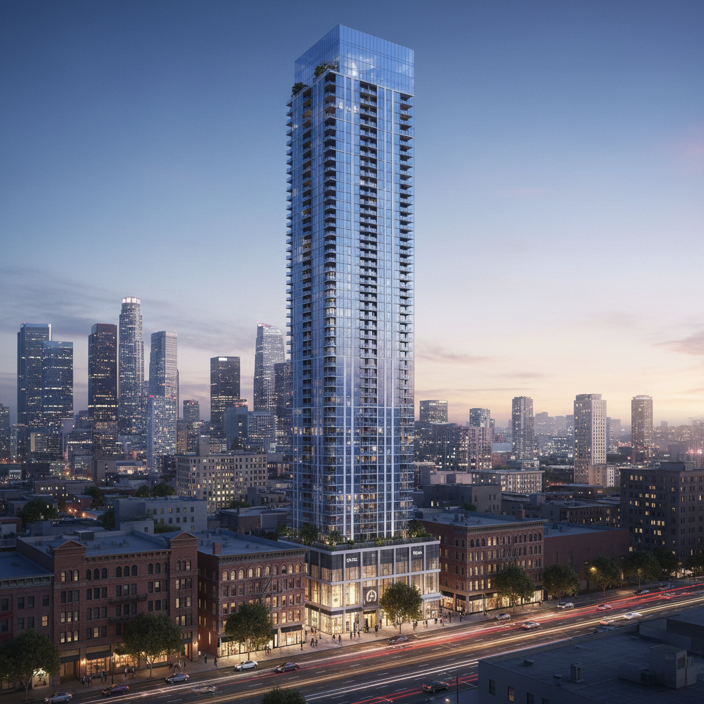New Construction - High-Rise Residential — 1230 S Olive St, Los Angeles, CA 90015