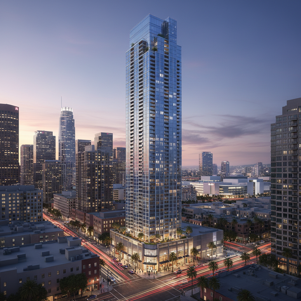 New Construction - High-Rise Residential — 1230 S Olive St, Los Angeles, CA 90015