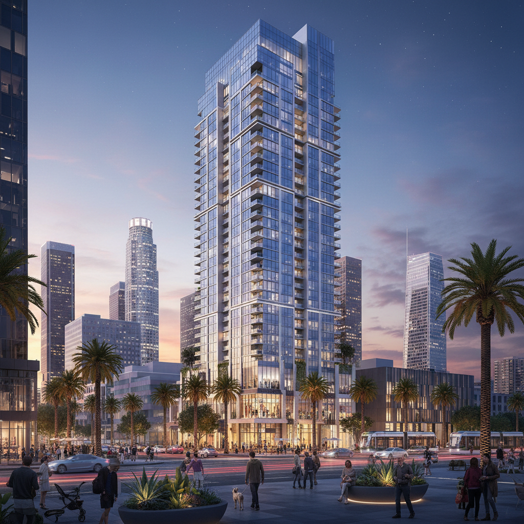 New Construction - Mixed-Use High-Rise — 1230 S Grand Ave, Los Angeles, CA 90015