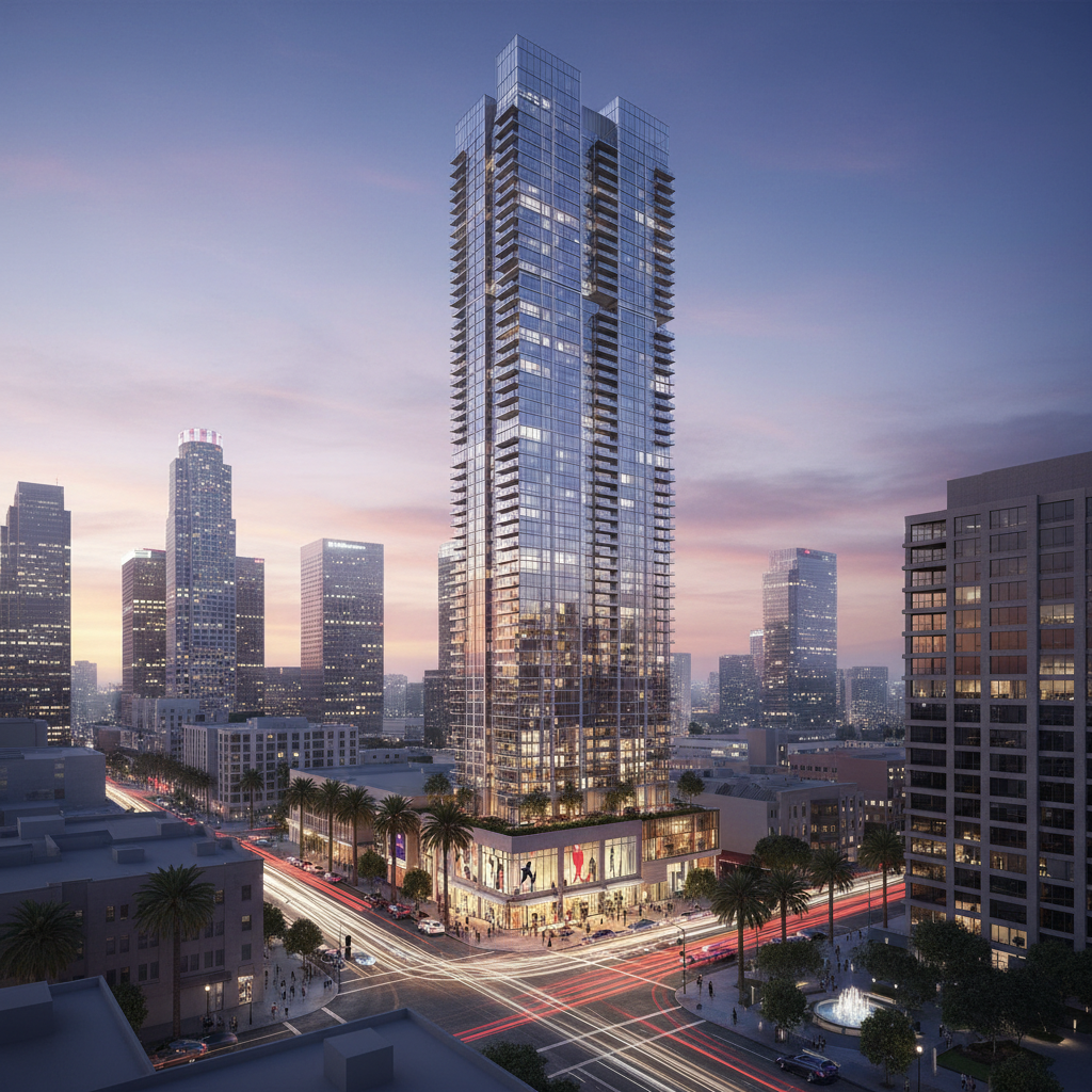 New Construction - High-Rise Residential — 1230 S Olive St, Los Angeles, CA 90015