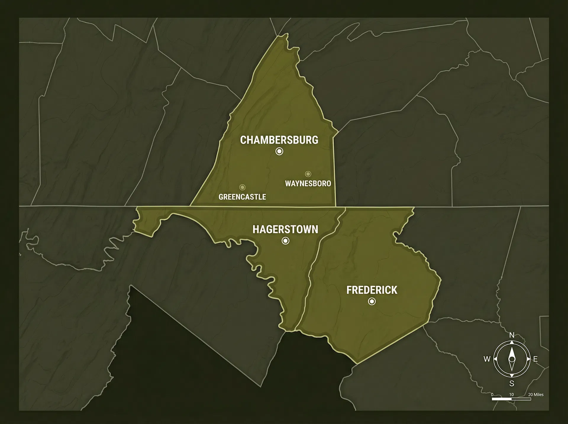 Curb's Service Area — Franklin County PA, Washington County MD, Frederick County MD