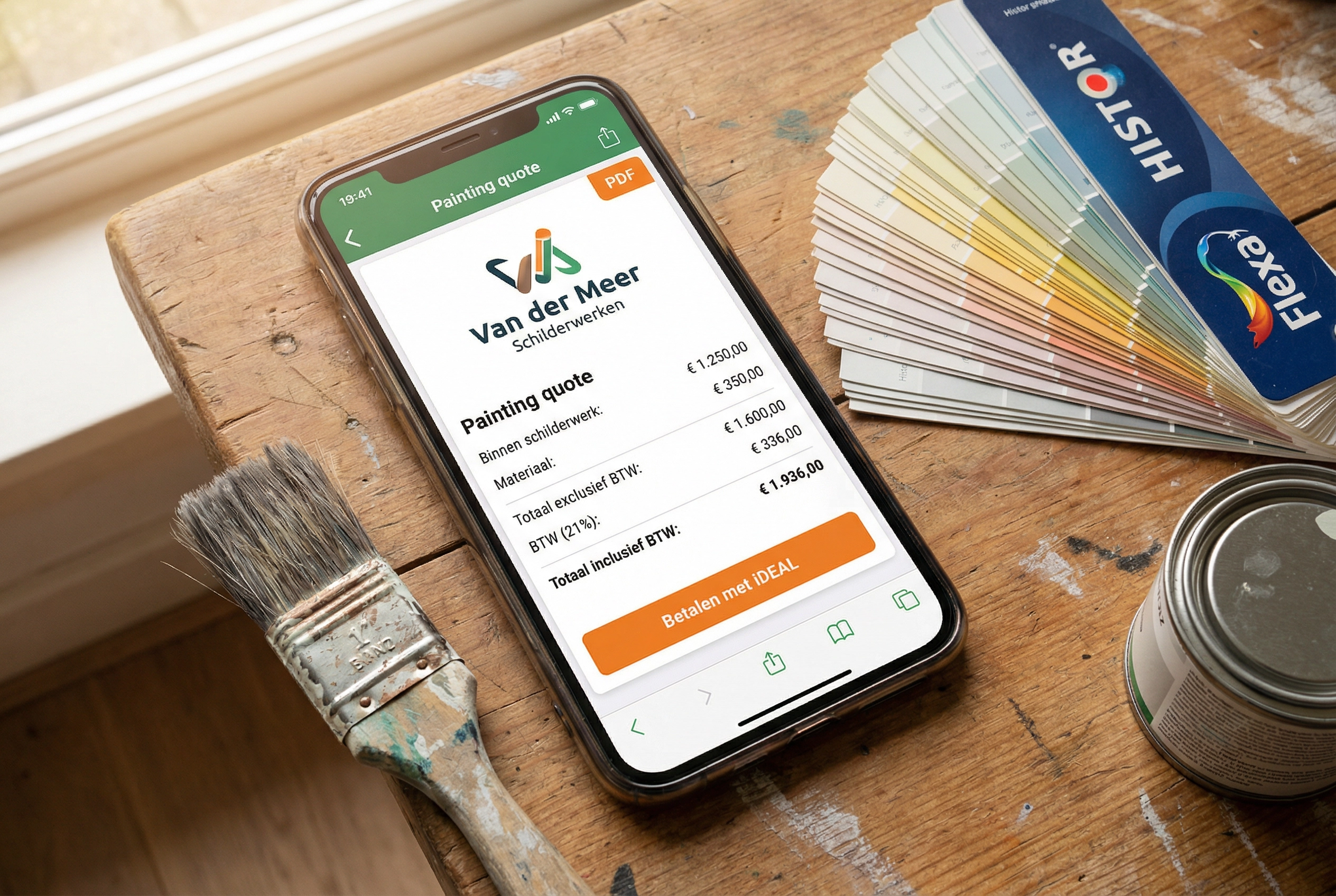 Offerte app op telefoon