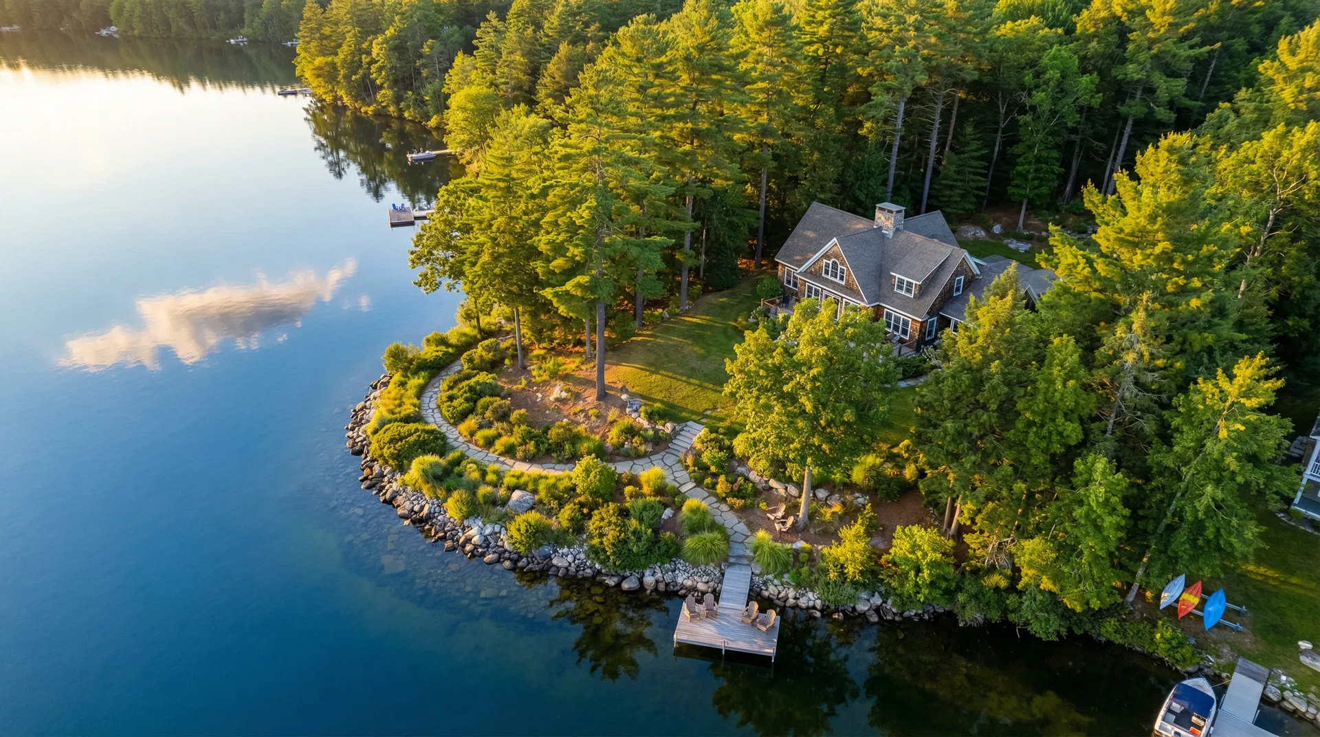 Beautiful lakefront property on Sebago Lake, Maine