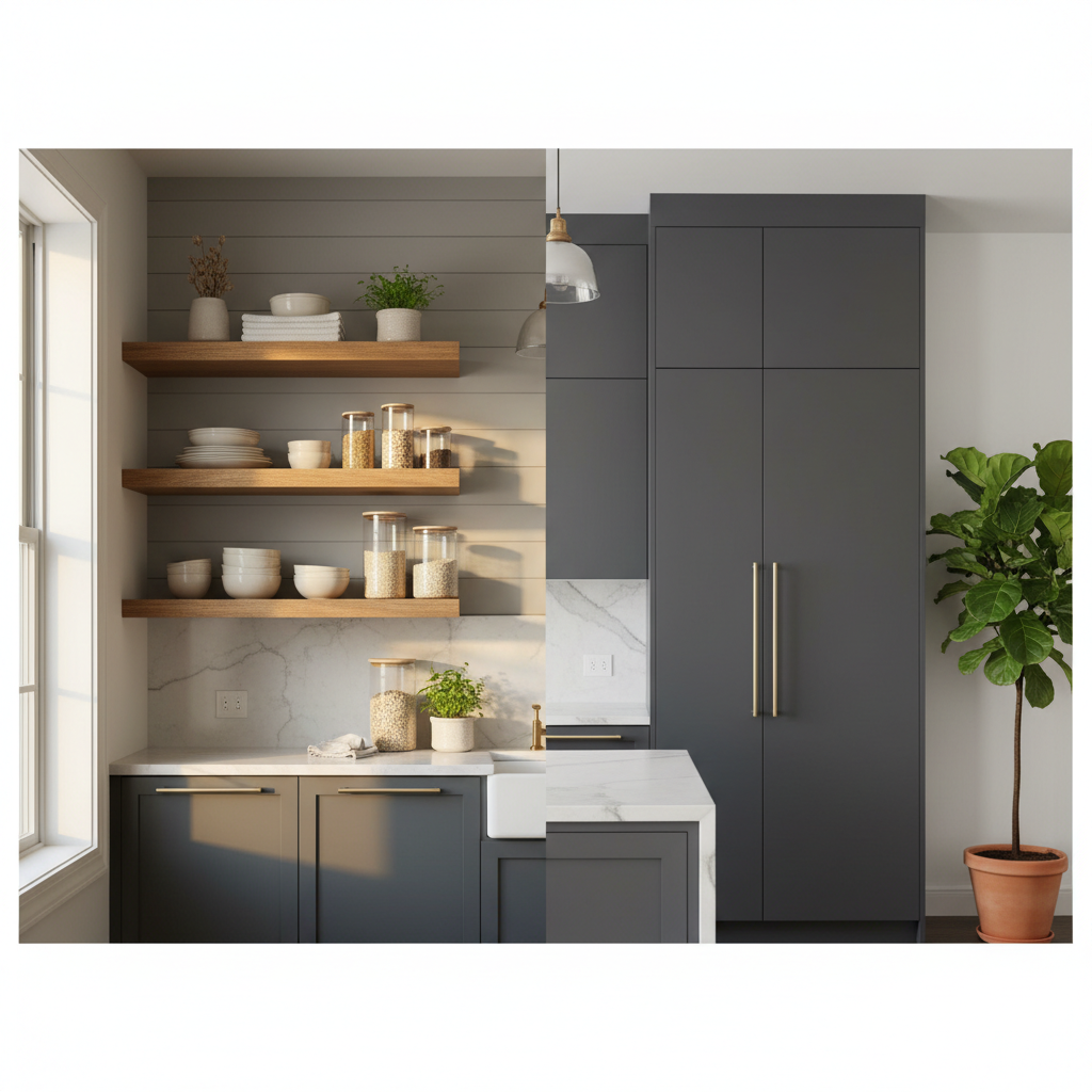 Open Shelving vs Closed Cabinets: The Ultimate Guide to Kitchen Storage