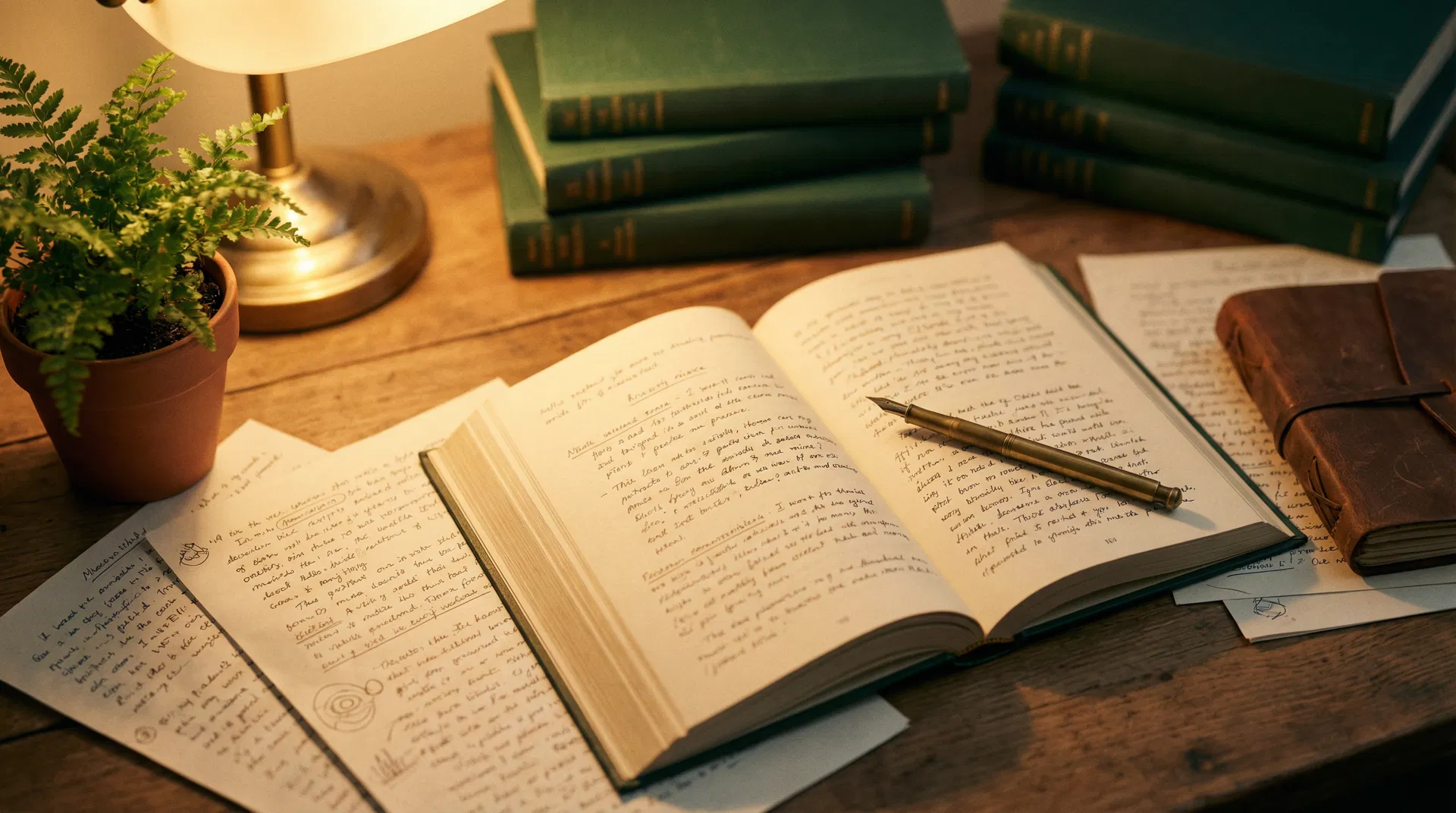 Author's writing desk