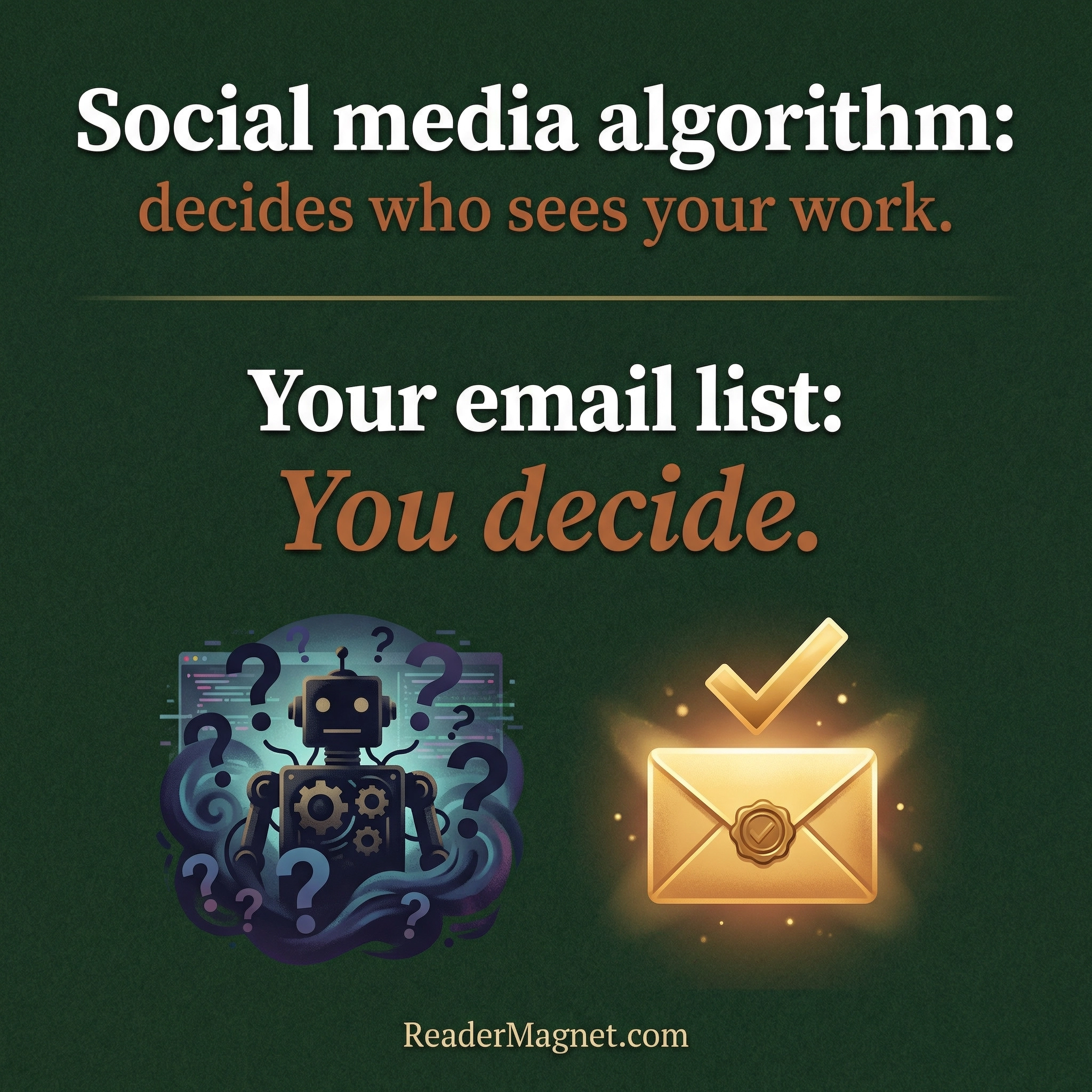 Social media algorithm vs email list meme
