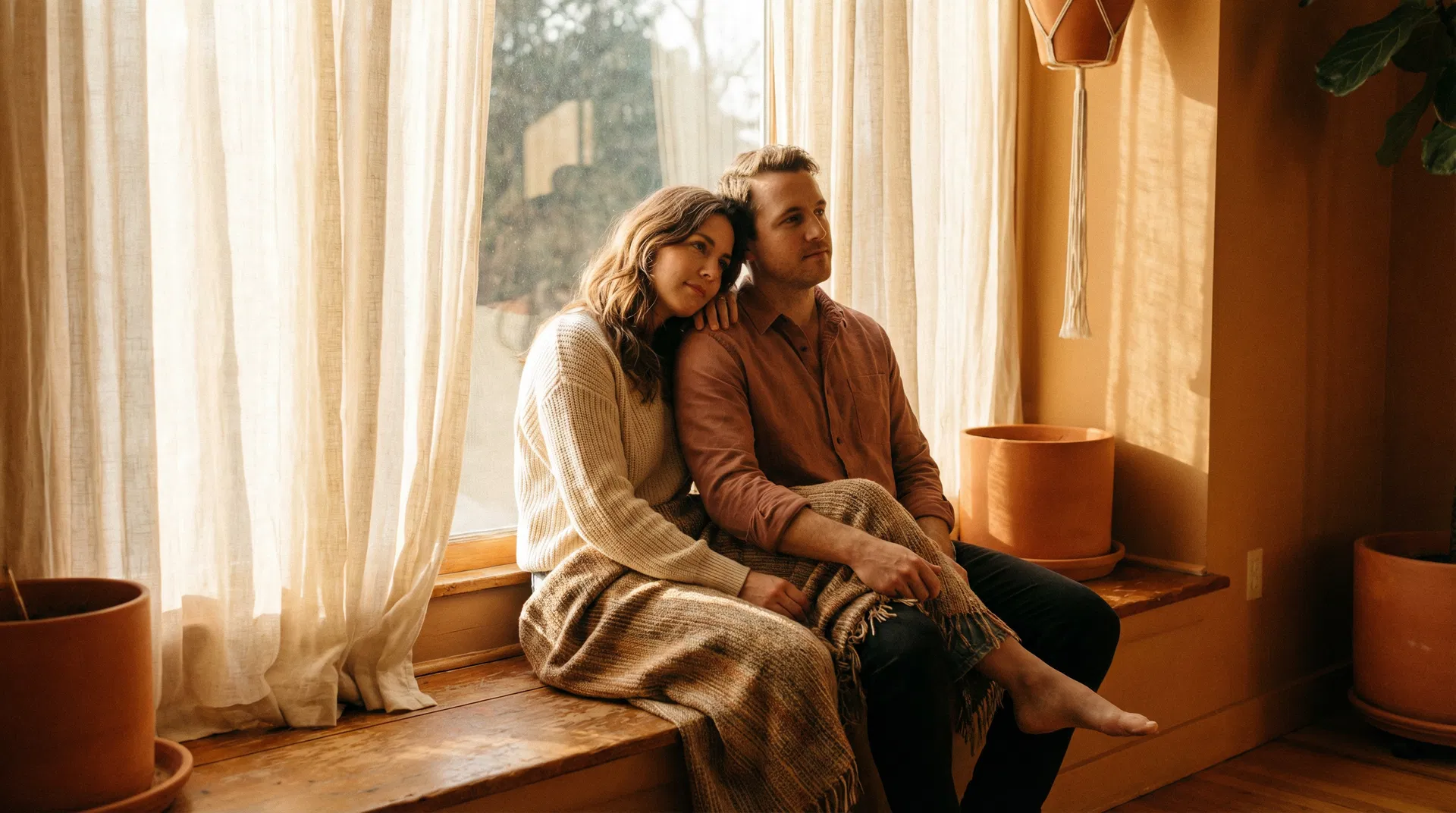 Couple in warm light