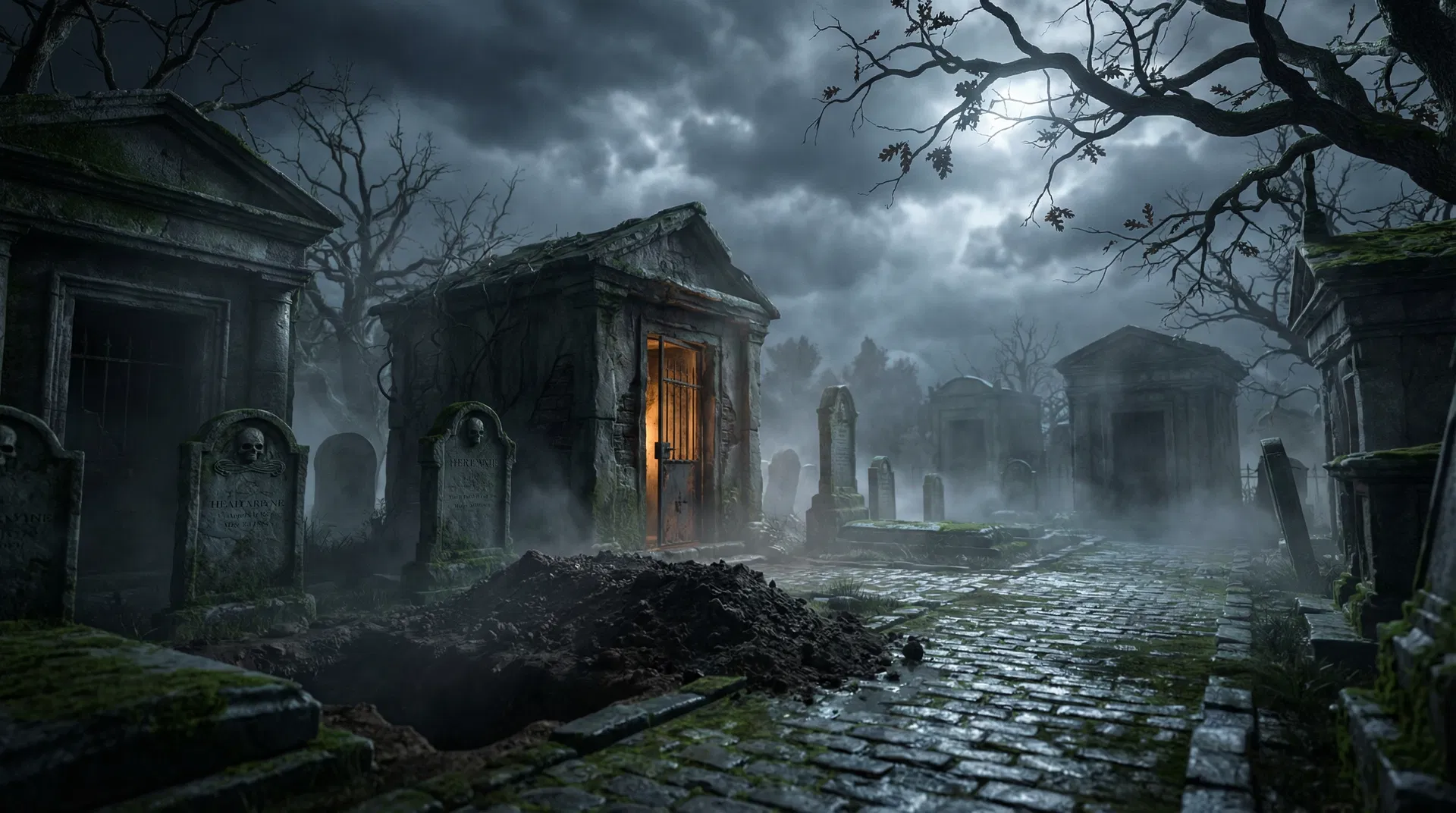 Ancient cemetery at twilight — Weird Burial Stories