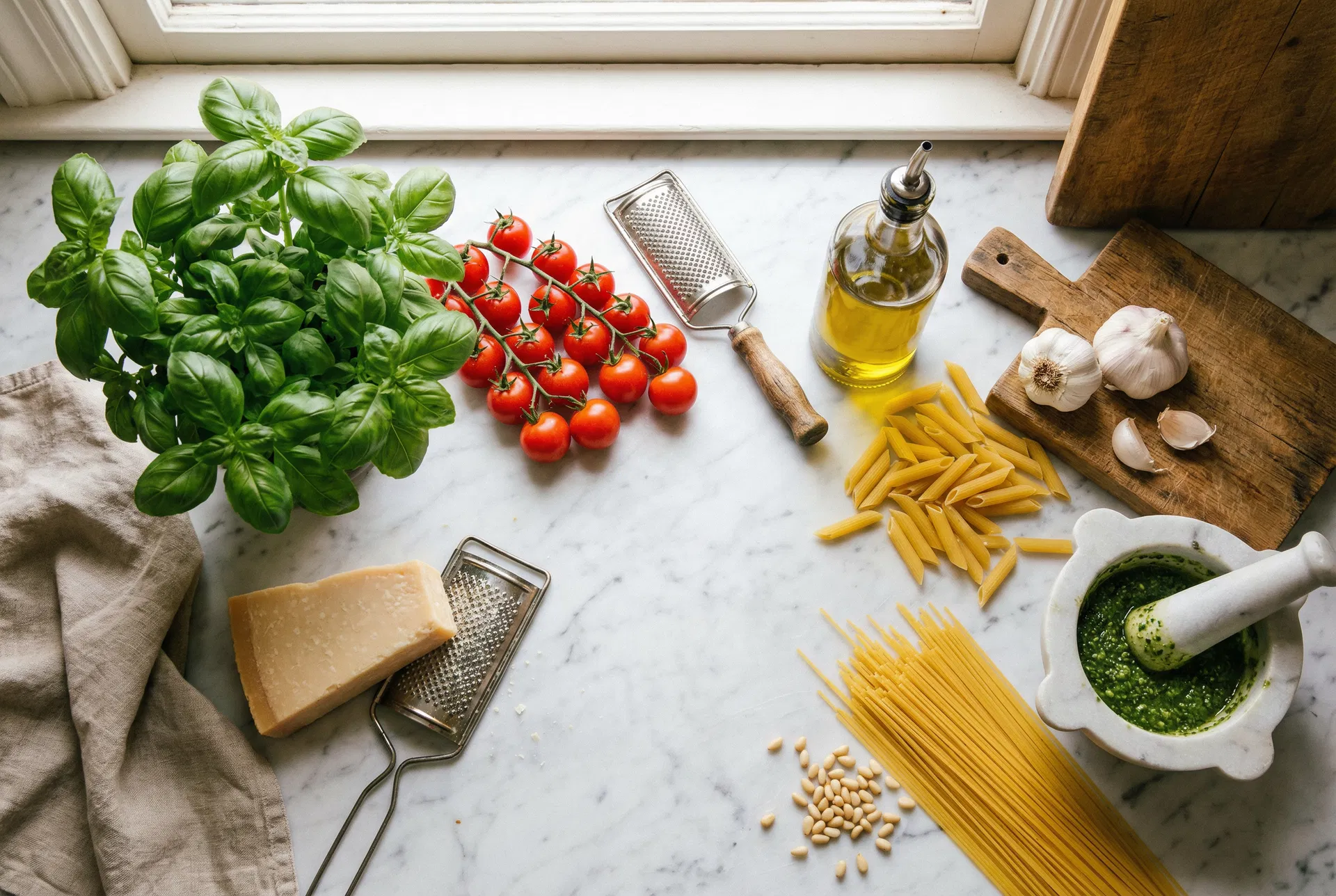 Fresh Italian cooking ingredients