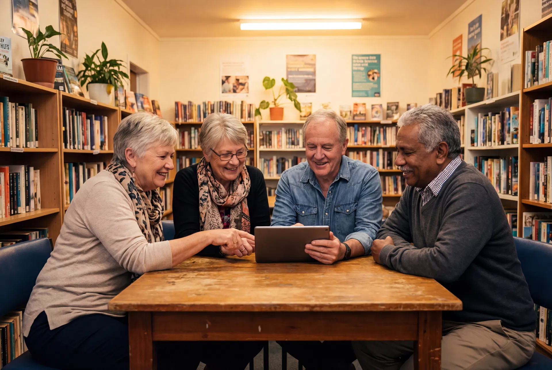 Community members learning together