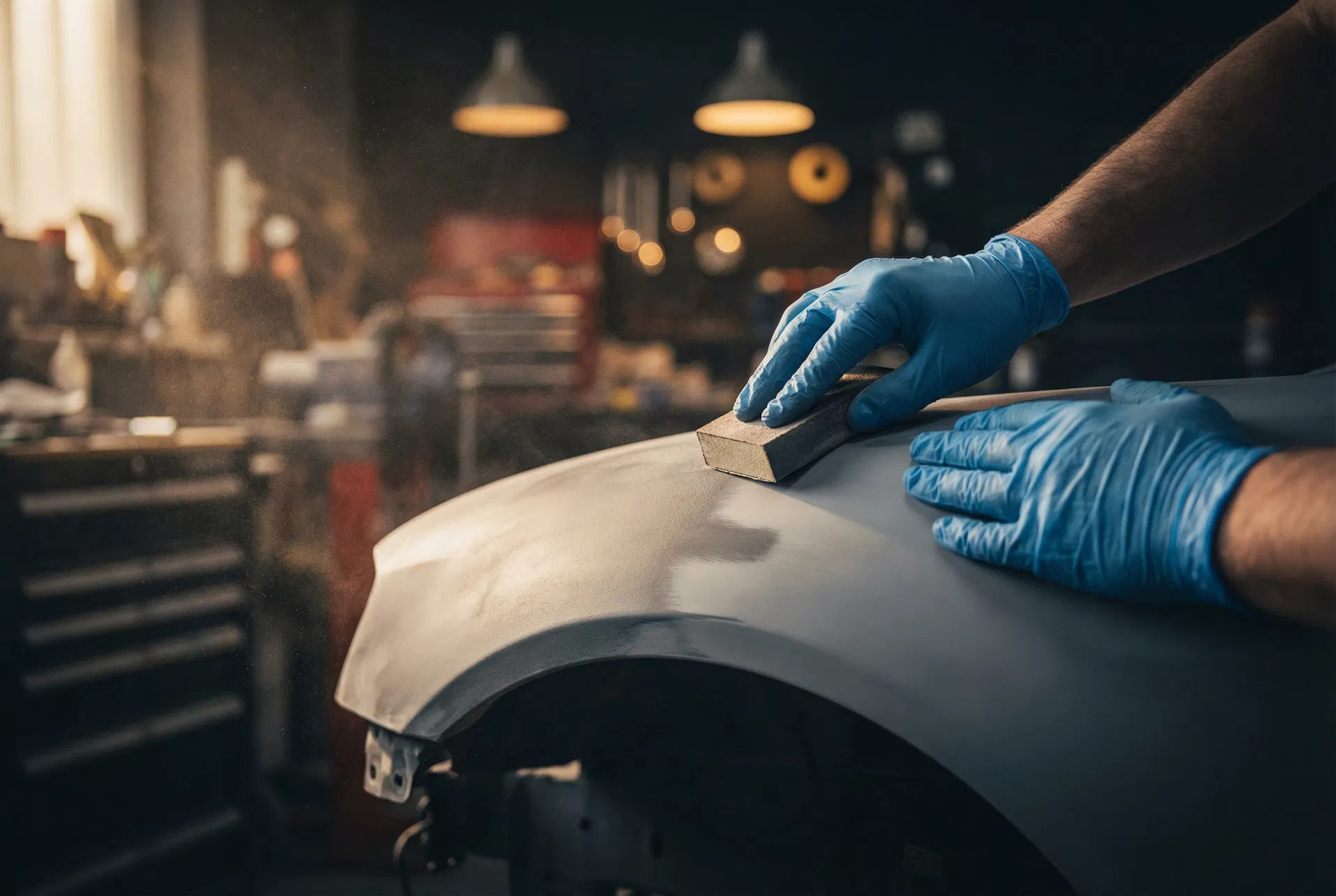 Collision repair work