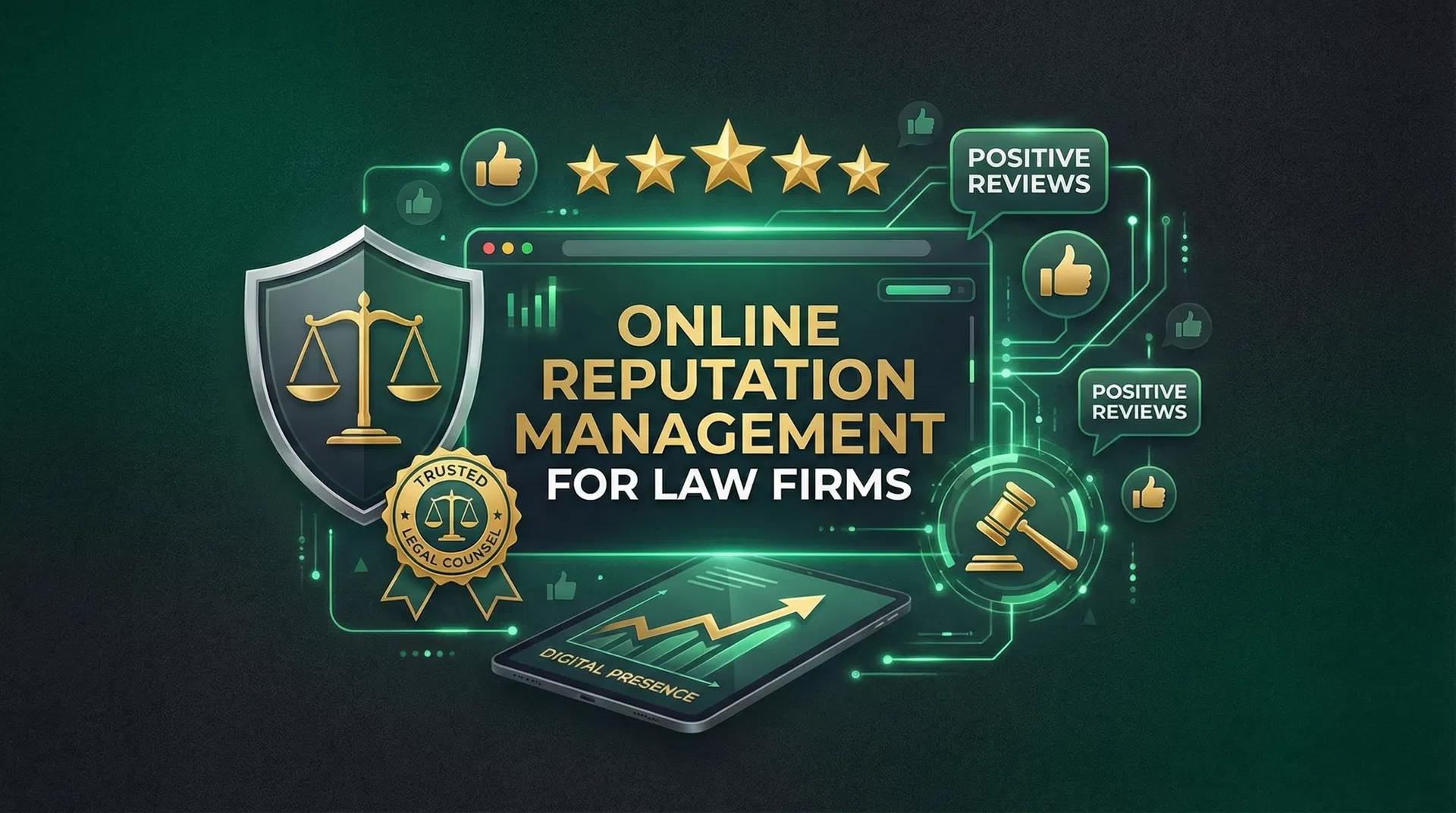 ניהול מוניטין מקוון - עיצוב עם כוכבי דירוג, ביקורות חיוביות ואלמנטים דיגיטליים