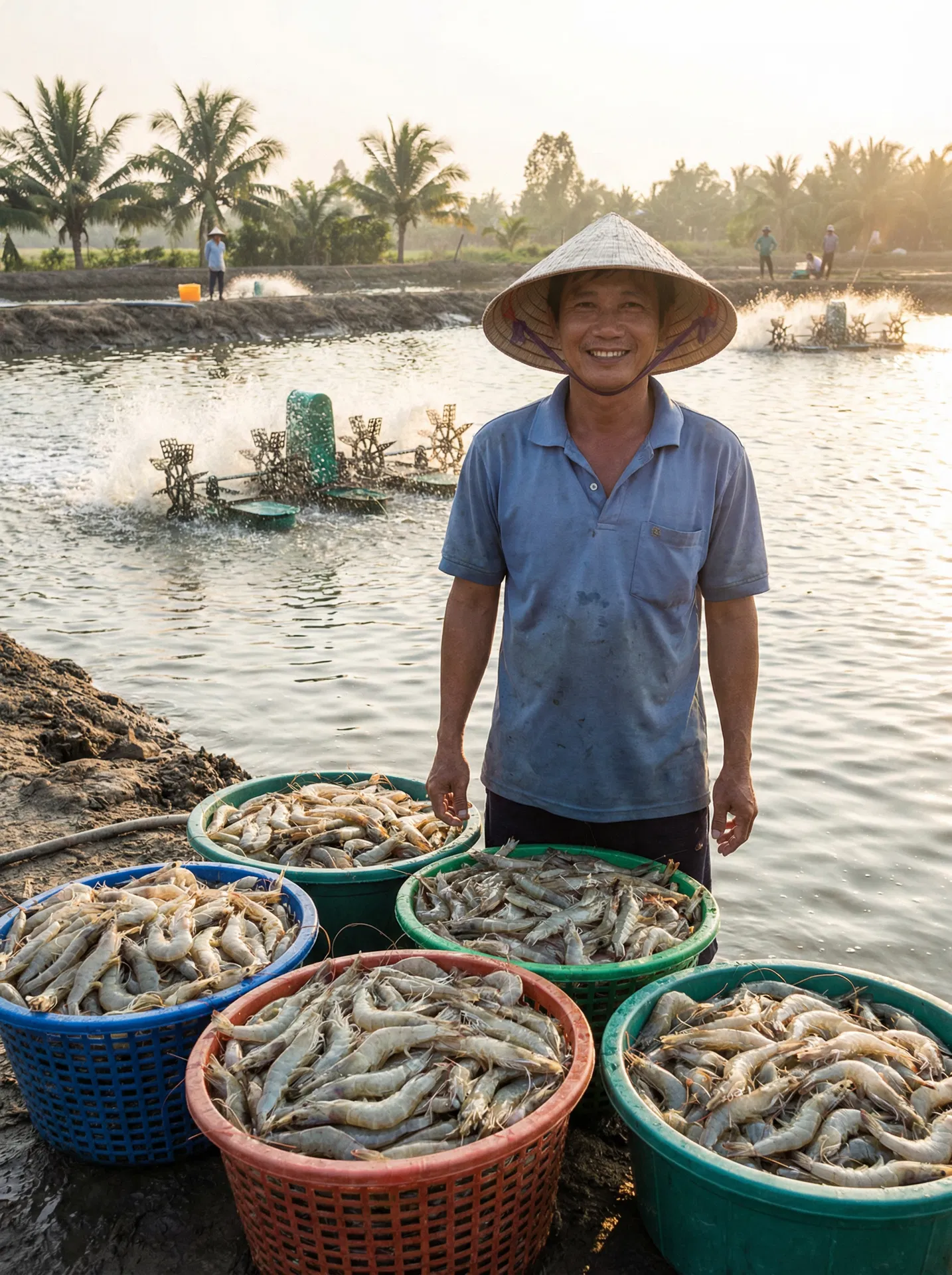 Nông dân nuôi tôm thành công