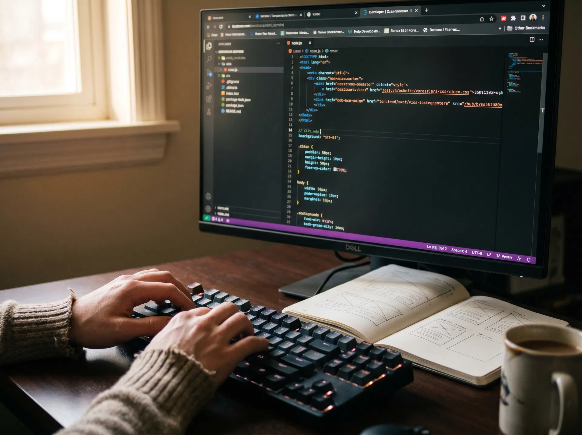 Web development code