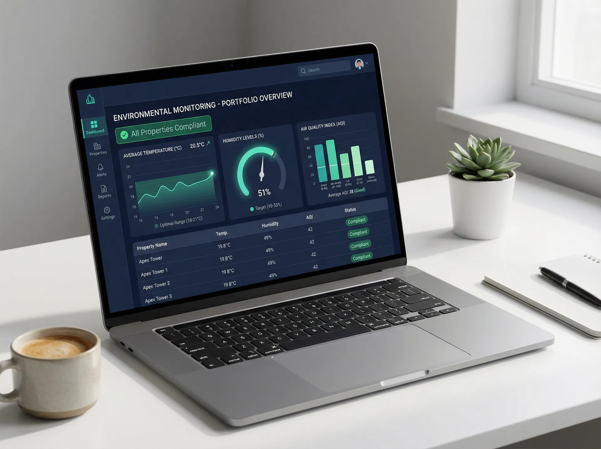 PropertyShield environmental compliance dashboard