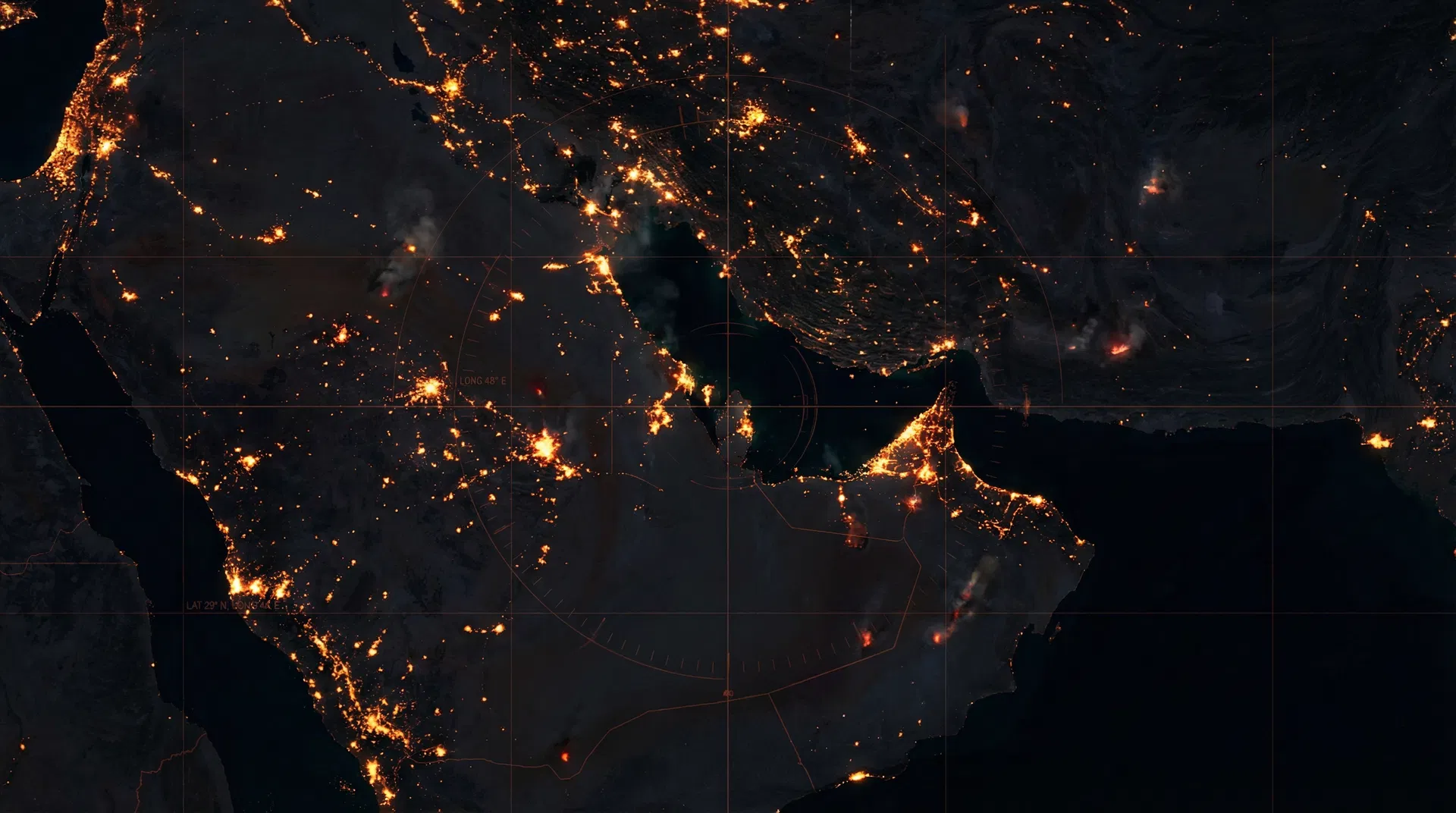 Middle East satellite view