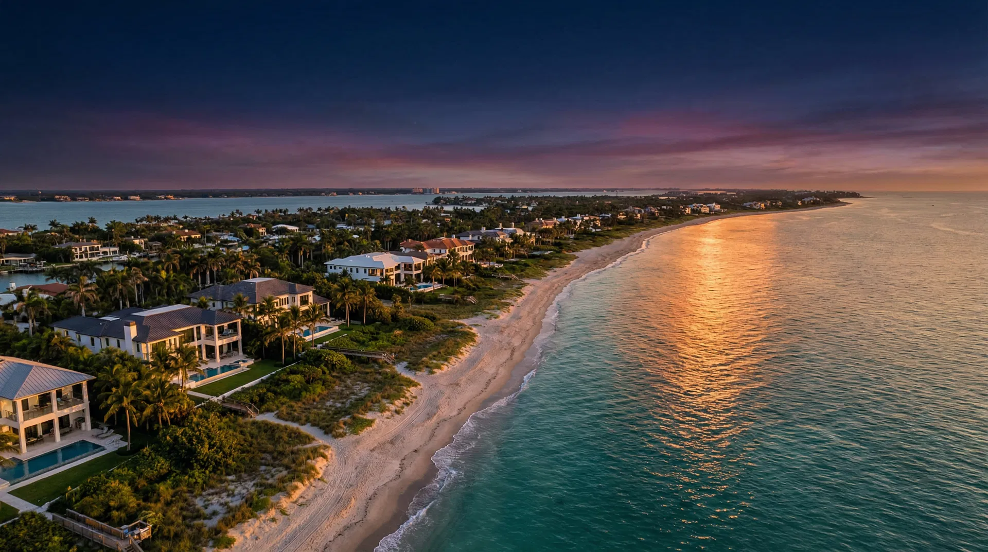 Florida coastline aerial view
