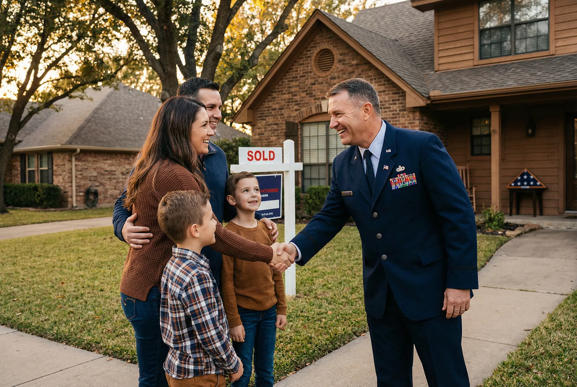 Veteran helping family with their new home