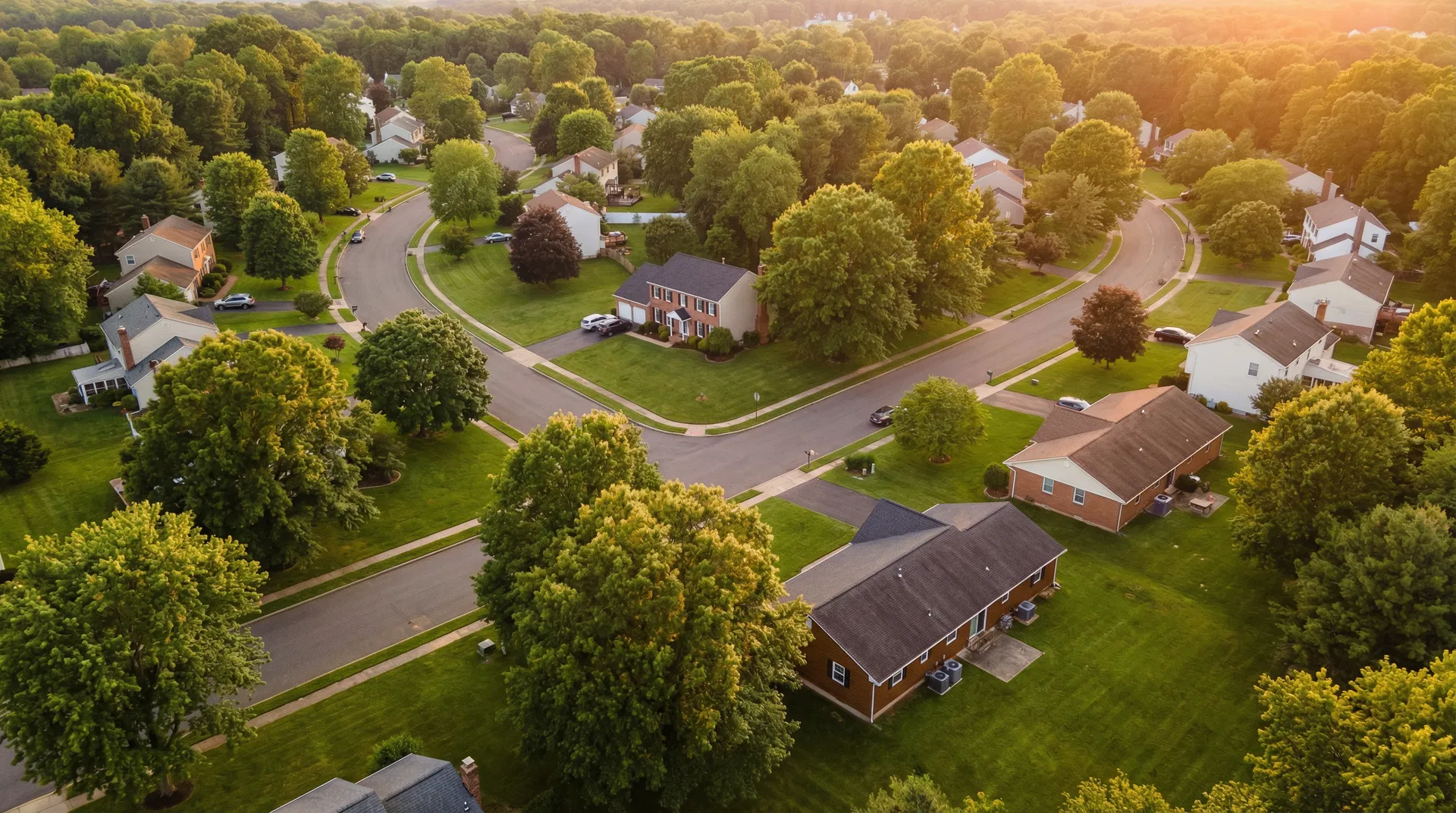 Residential neighborhood in Washington, NJ served by ASE Heating and Cooling for AC capacitor replacement