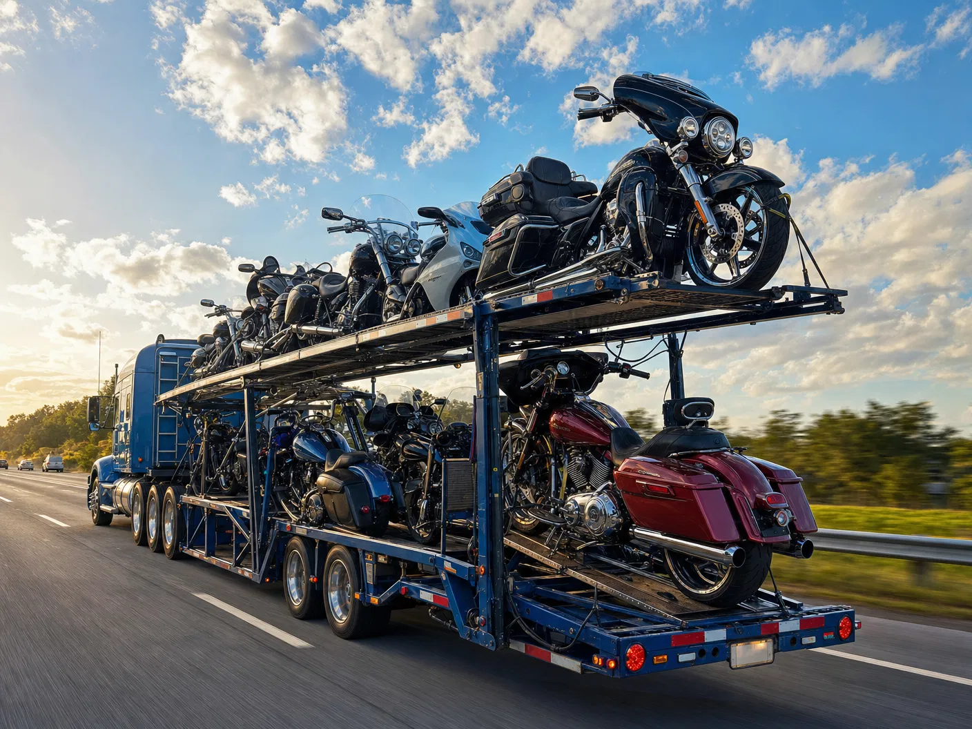 Open Motorcycle Transport