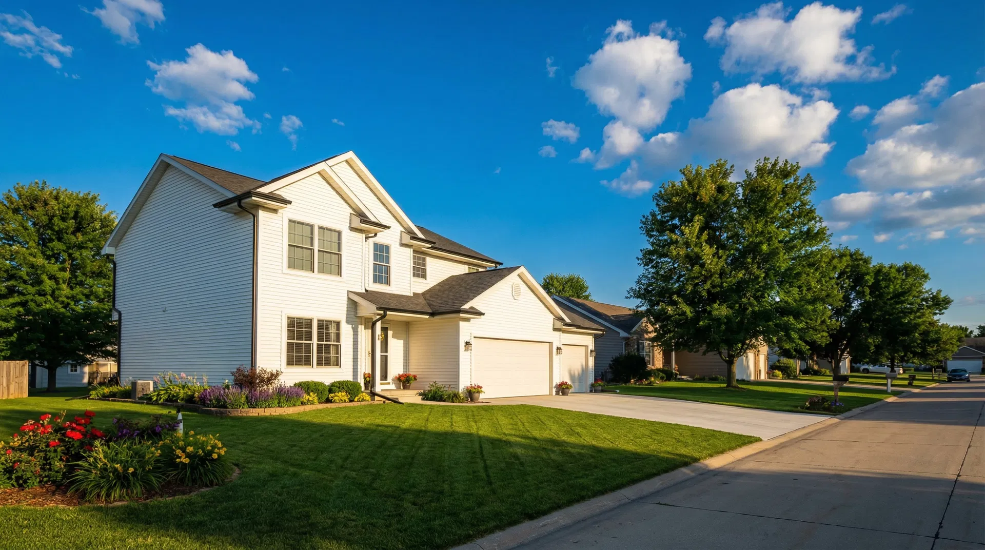 Clean home exterior after Optimax softwashing