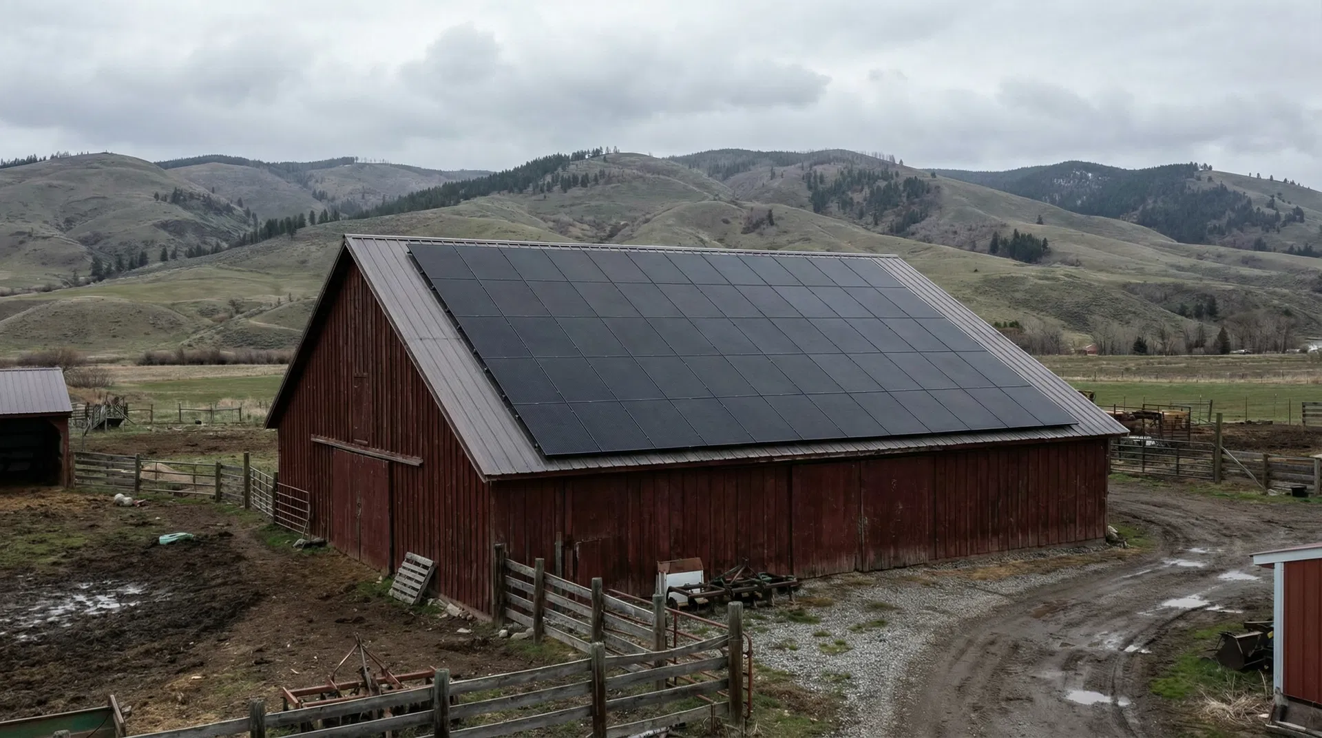 Foothills County solar installation — Rooftop — Metal Roof