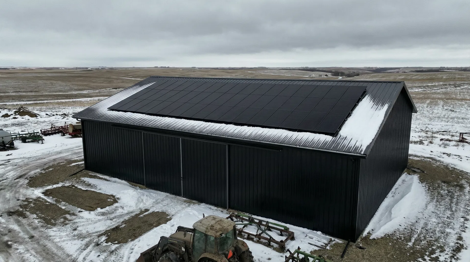 Mountain View County solar installation — Rooftop — Metal Roof