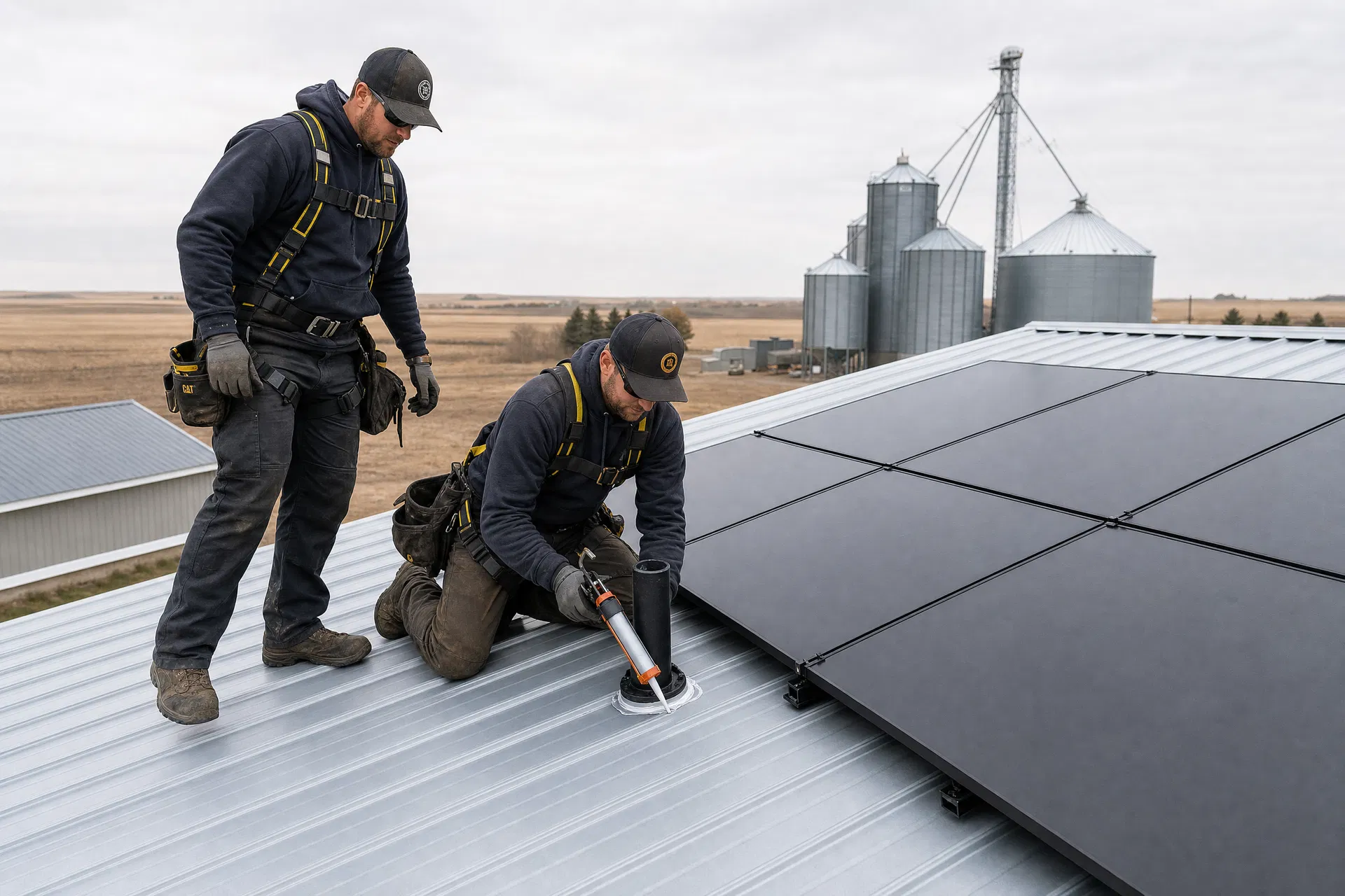 Range Road Solar — our own trained crew on every job, careful flashing and weatherproofing