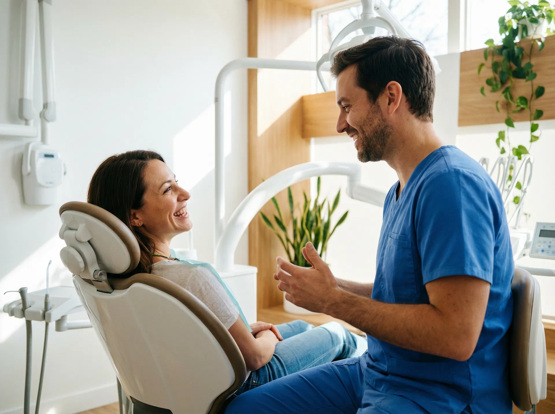 Happy dental patient