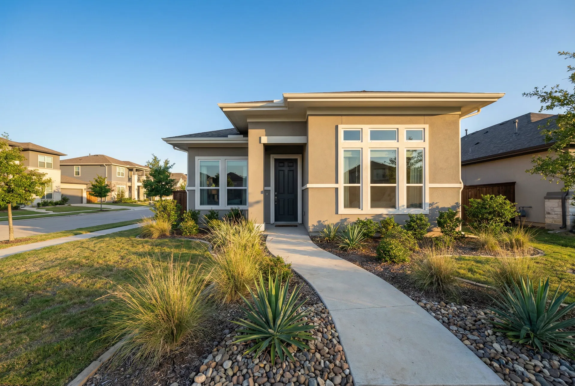 Contemporary Ranch Exterior - painting project in McKinney, TX