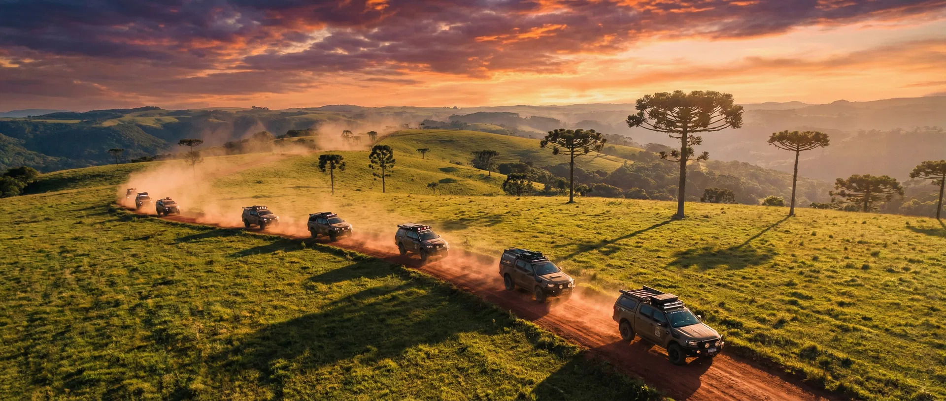 Comboio 4x4 na Serra Catarinense