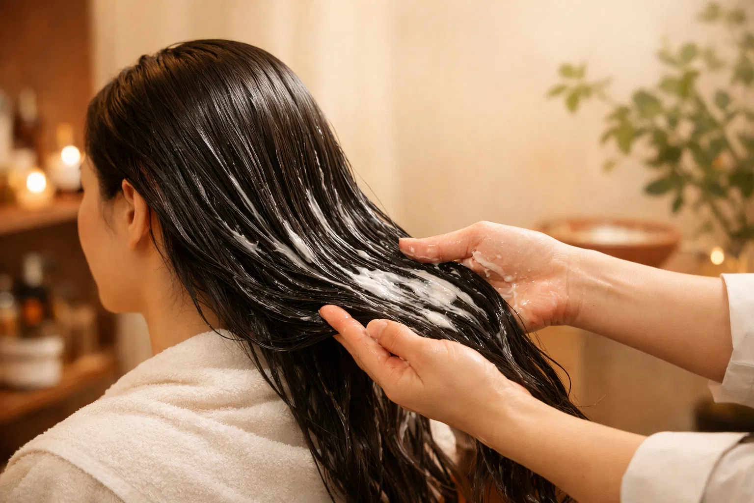 ヘアエステのトリートメント施術