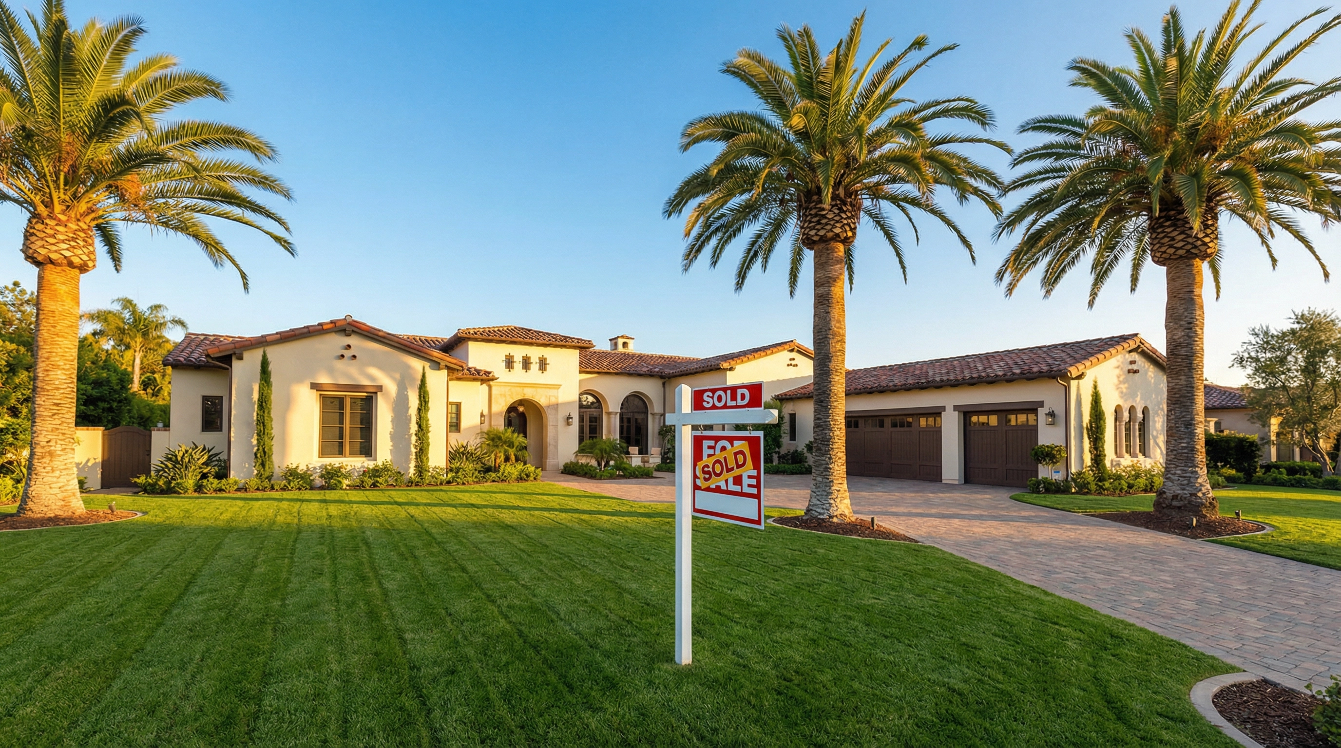 Beautiful Corona CA home with SOLD sign