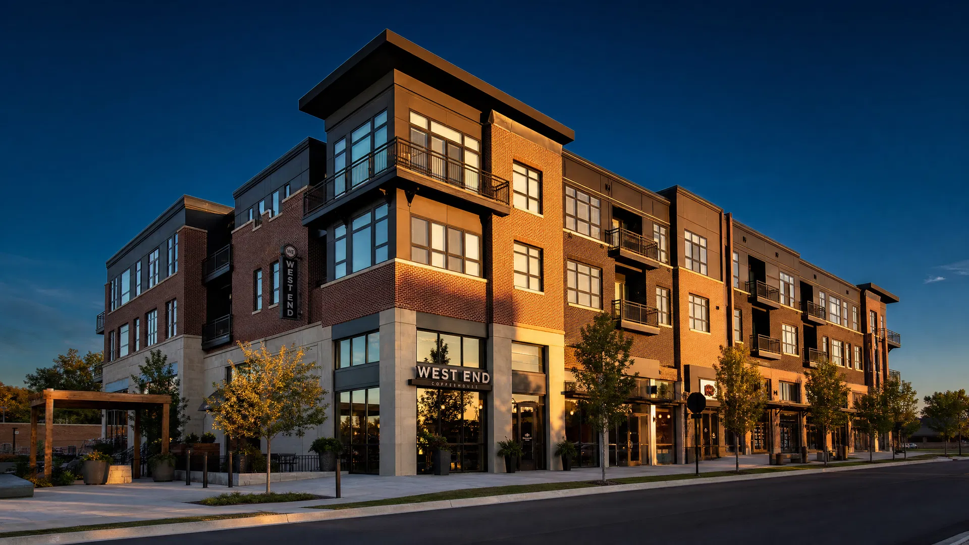 Modern mixed-use development