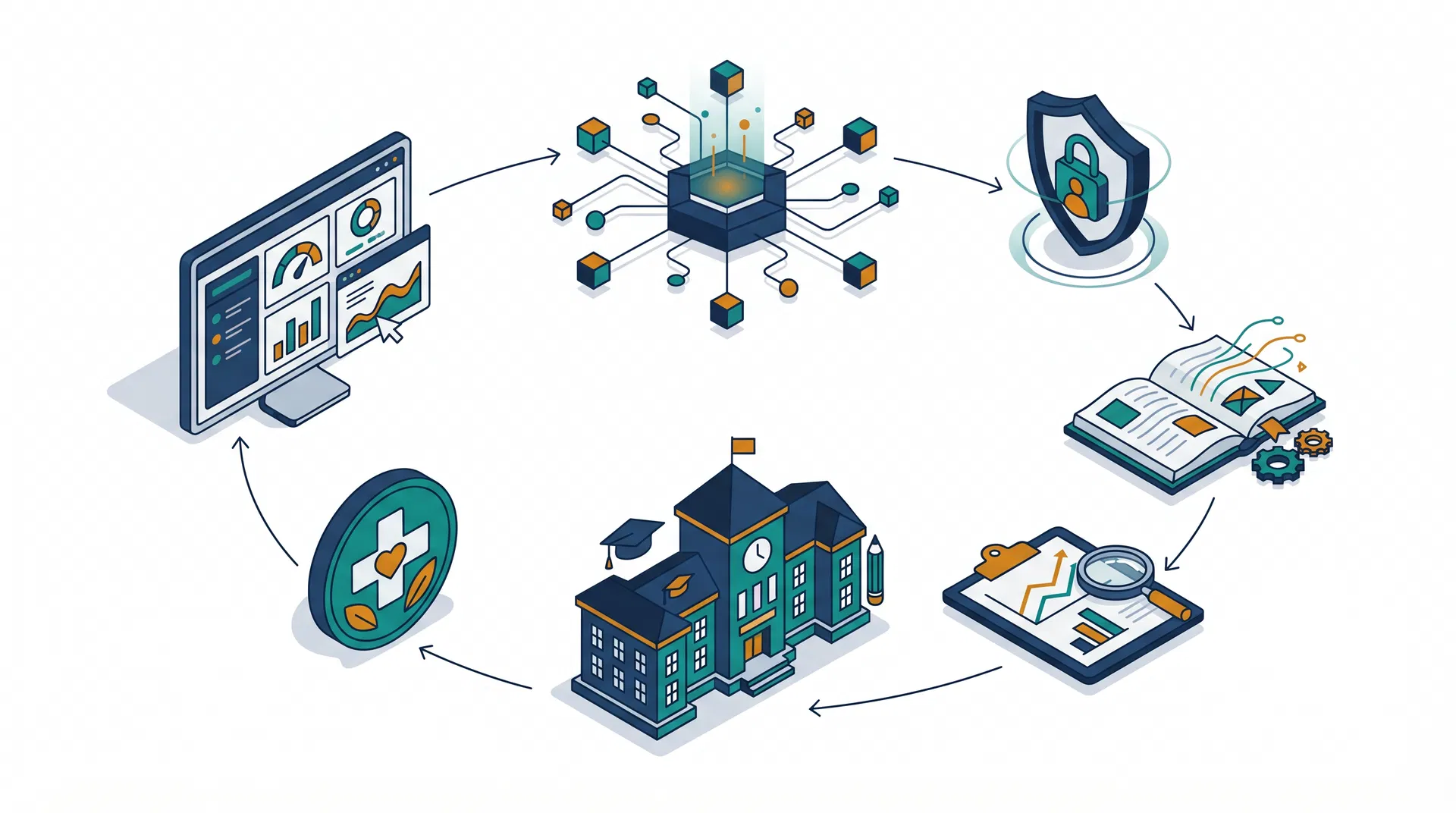 Ecossistema de módulos da solução PEDAXIS 360