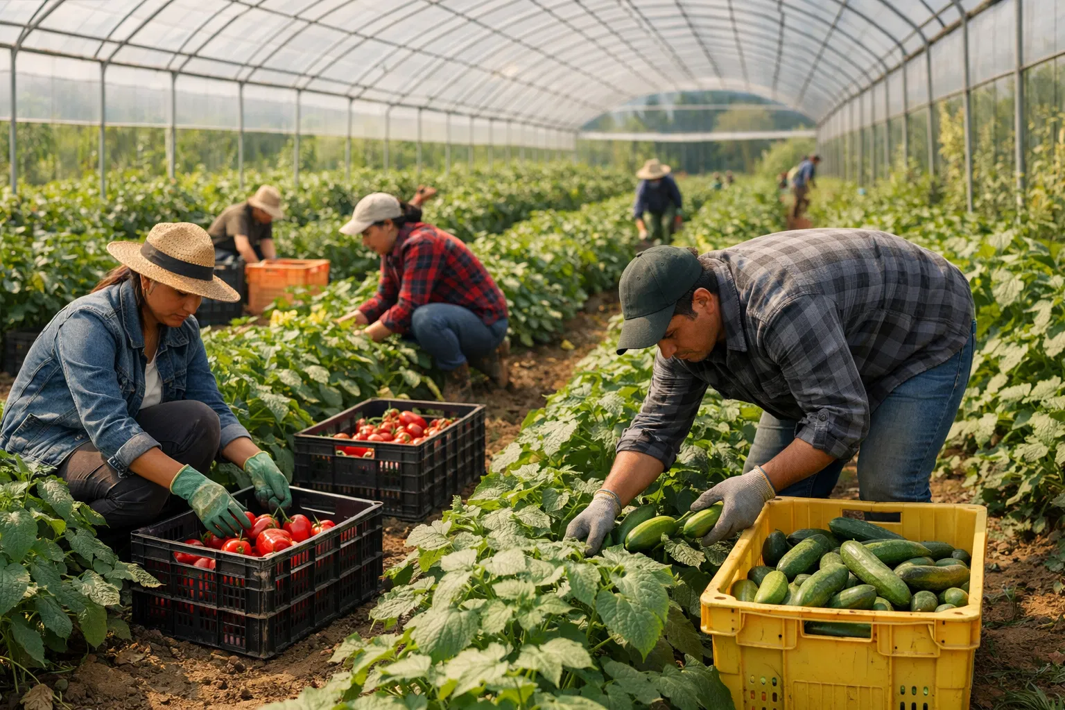 Farm and greenhouse workers in British Columbia