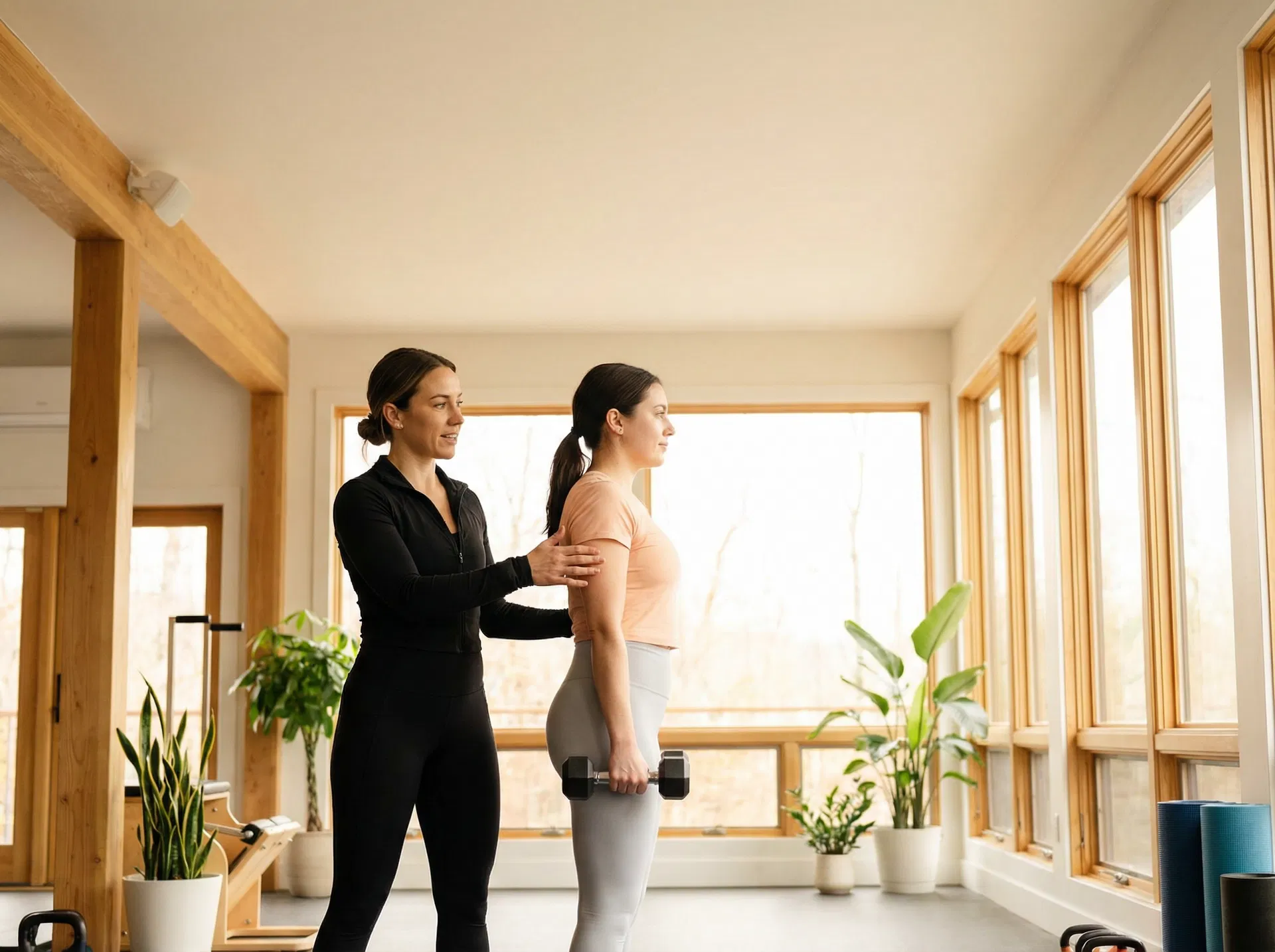 Gab Foster coaching a client