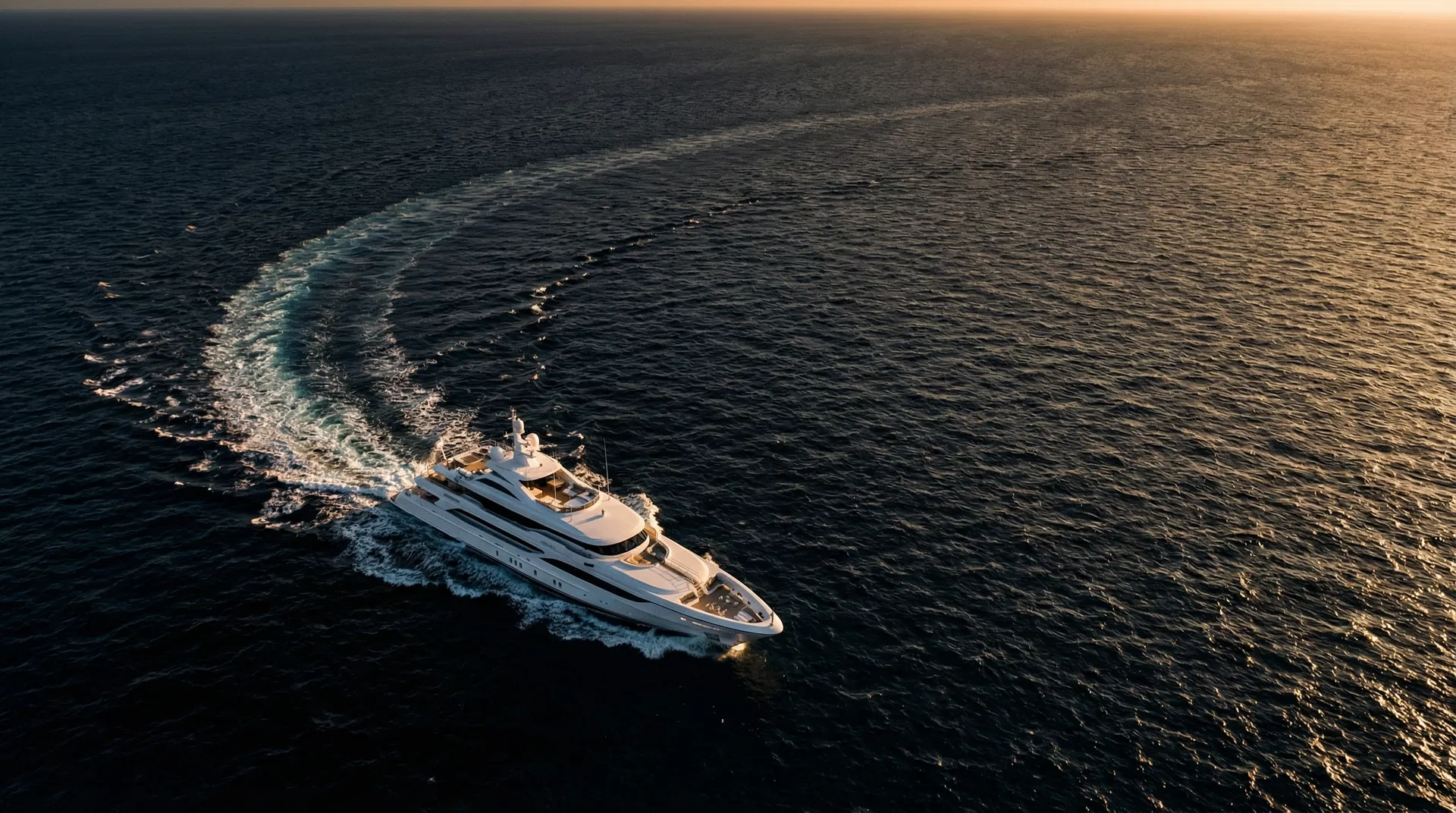 Luxury yacht on the ocean
